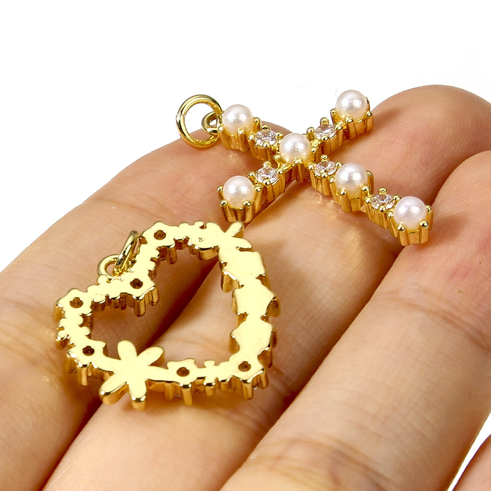 Picture of Brass Charms 18K Real Gold Plated