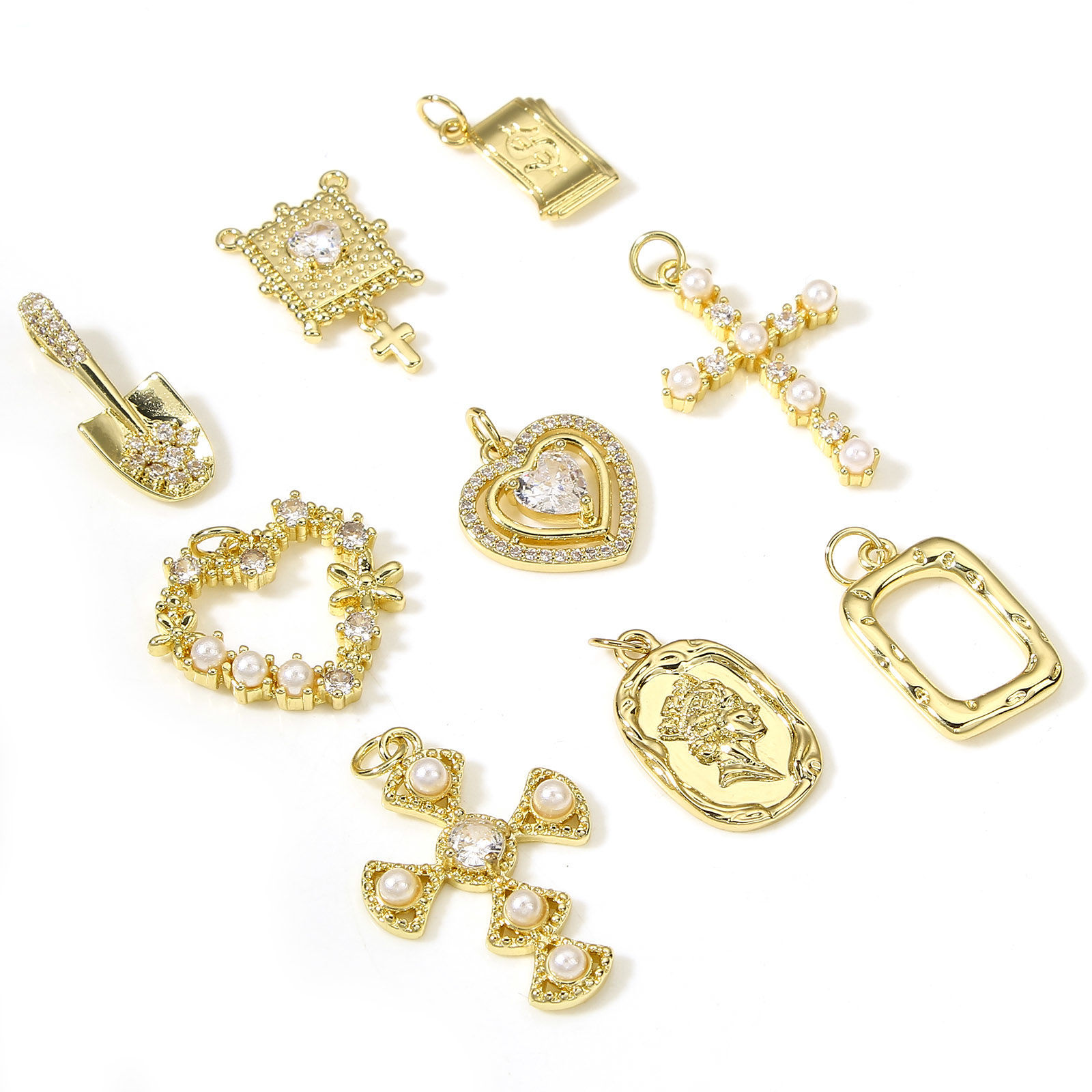 Picture of Brass Charms 18K Real Gold Plated