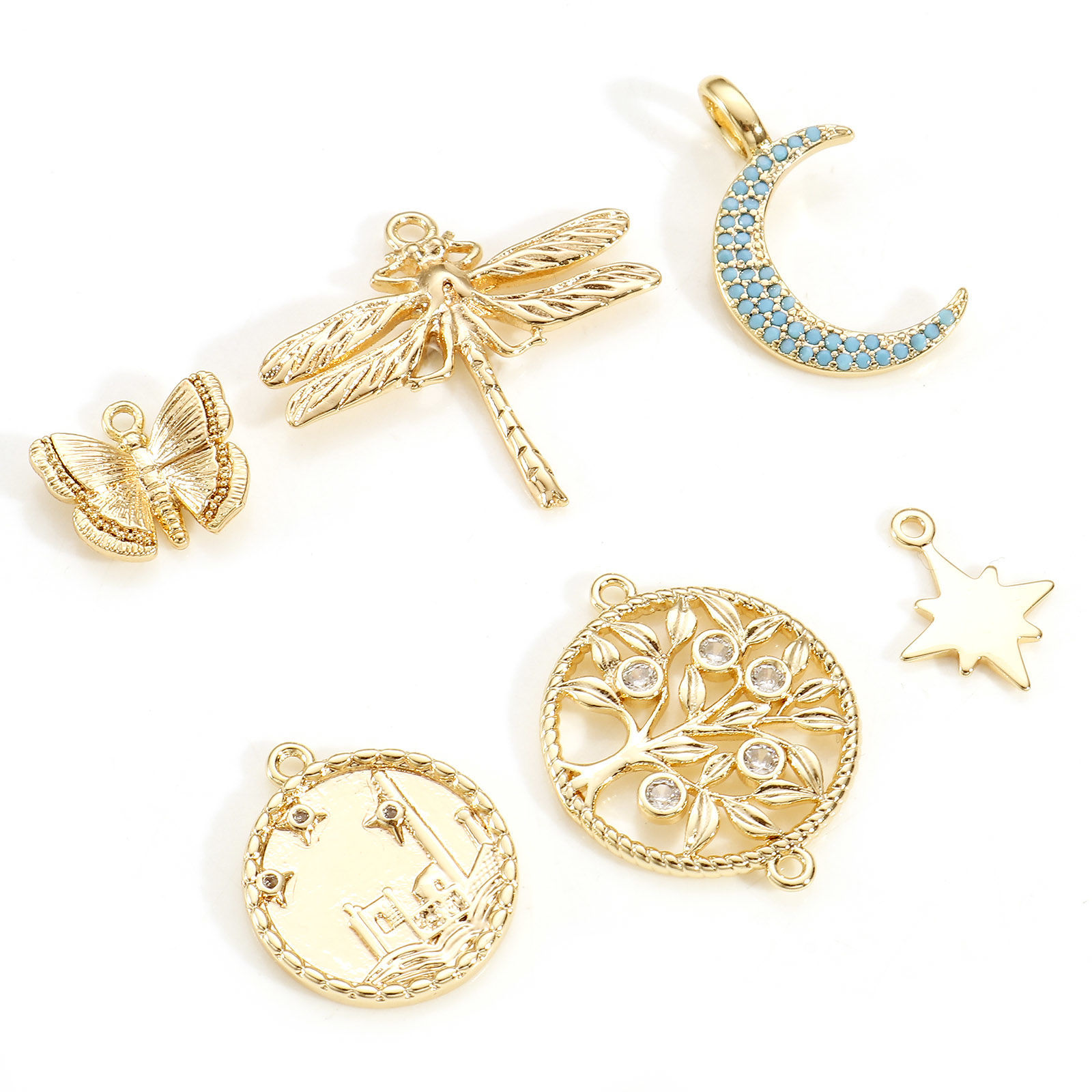 Picture of Brass Charms 18K Real Gold Plated