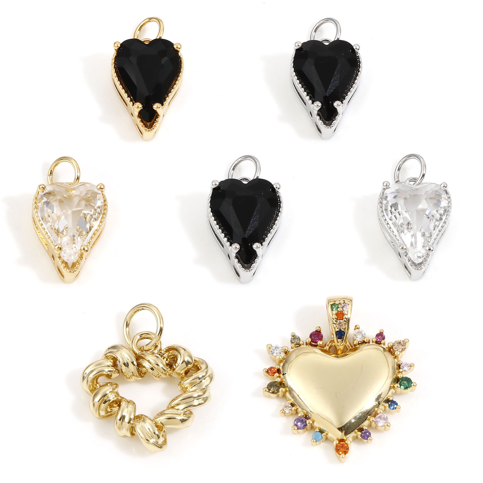 Picture of Brass Valentine's Day Charms Real Gold Plated Heart