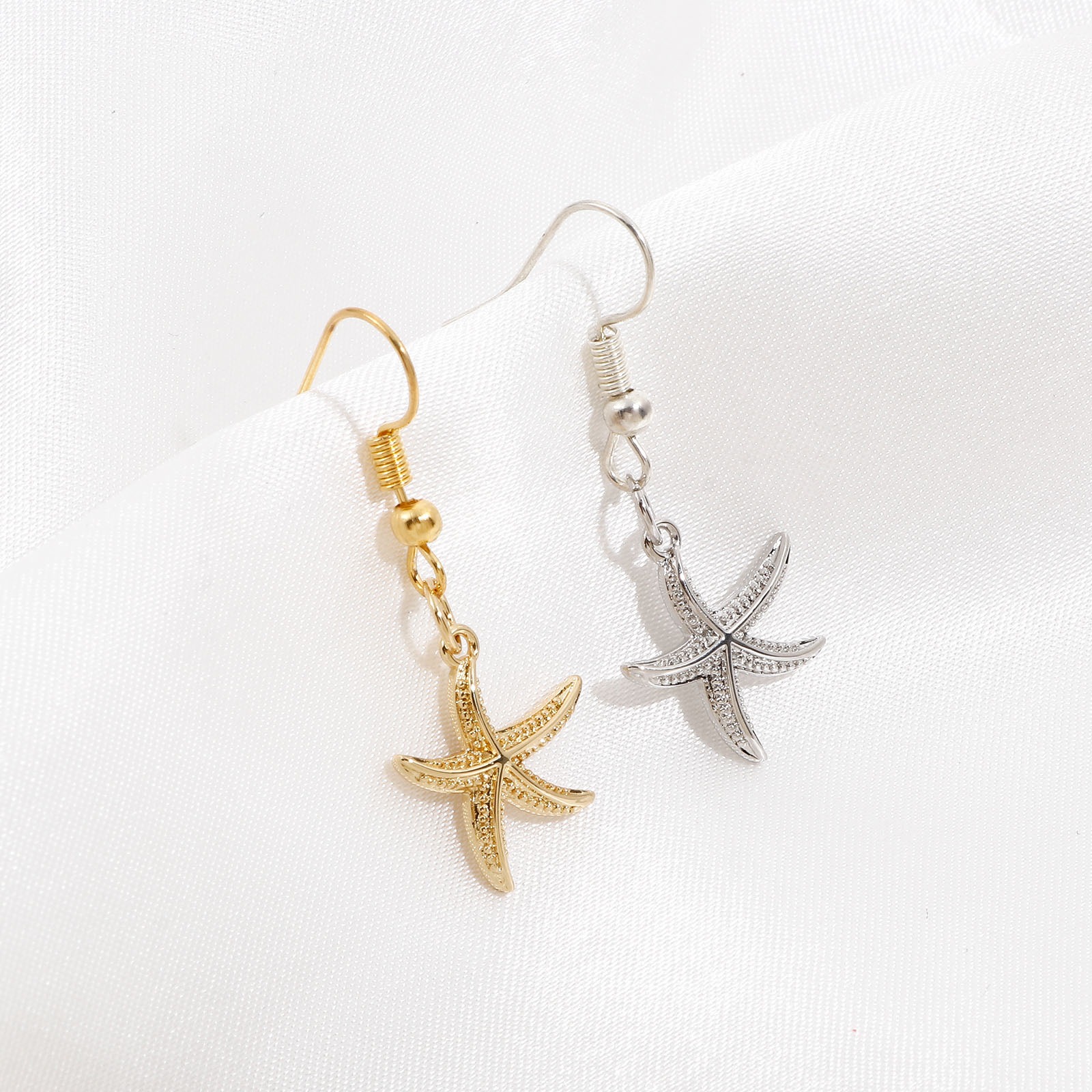 Picture of Brass Ocean Jewelry Charms Real Gold Plated Star Fish 21mm x 15mm