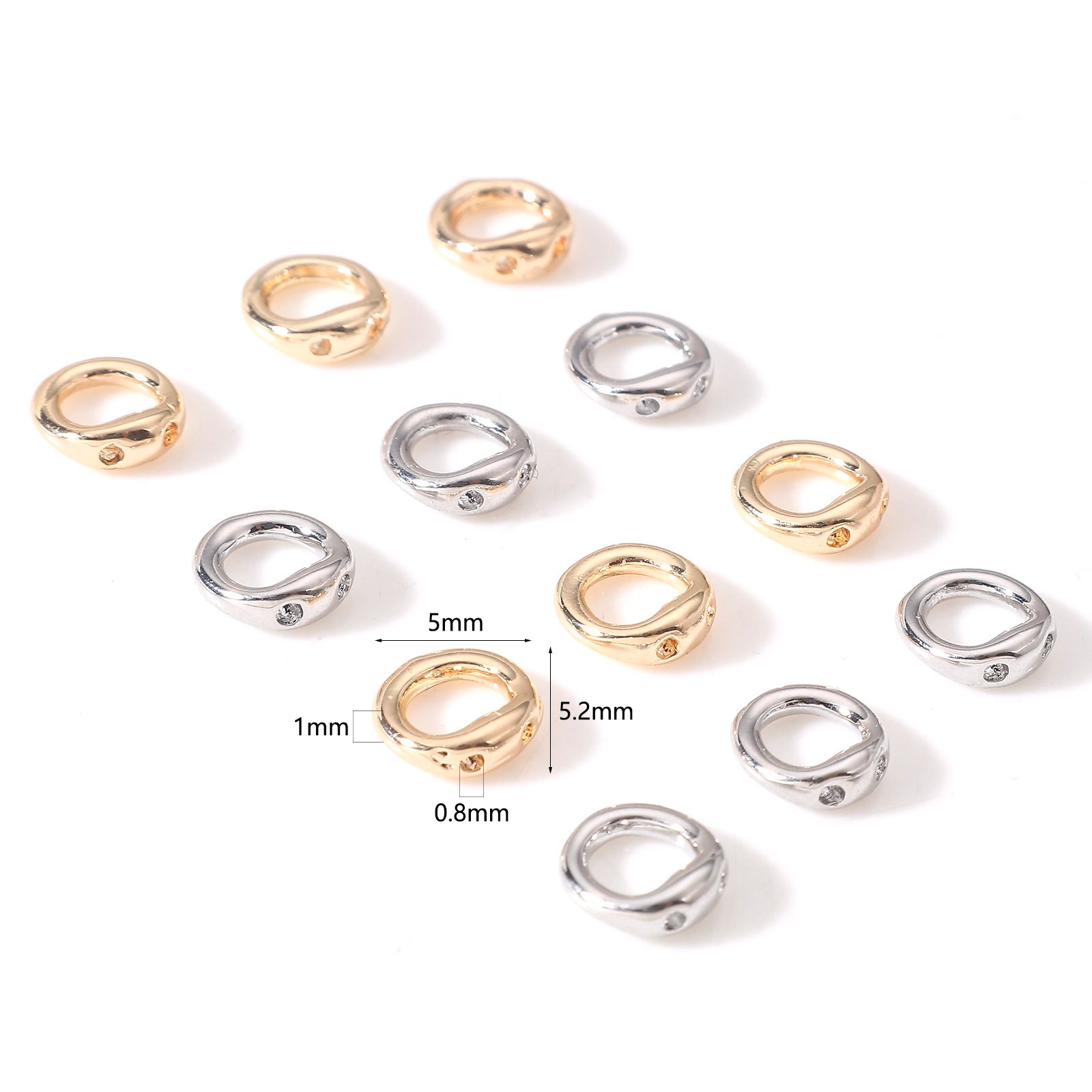 Picture of Brass Wire Protectors Round Real Gold Plated 5.2mm x 5mm