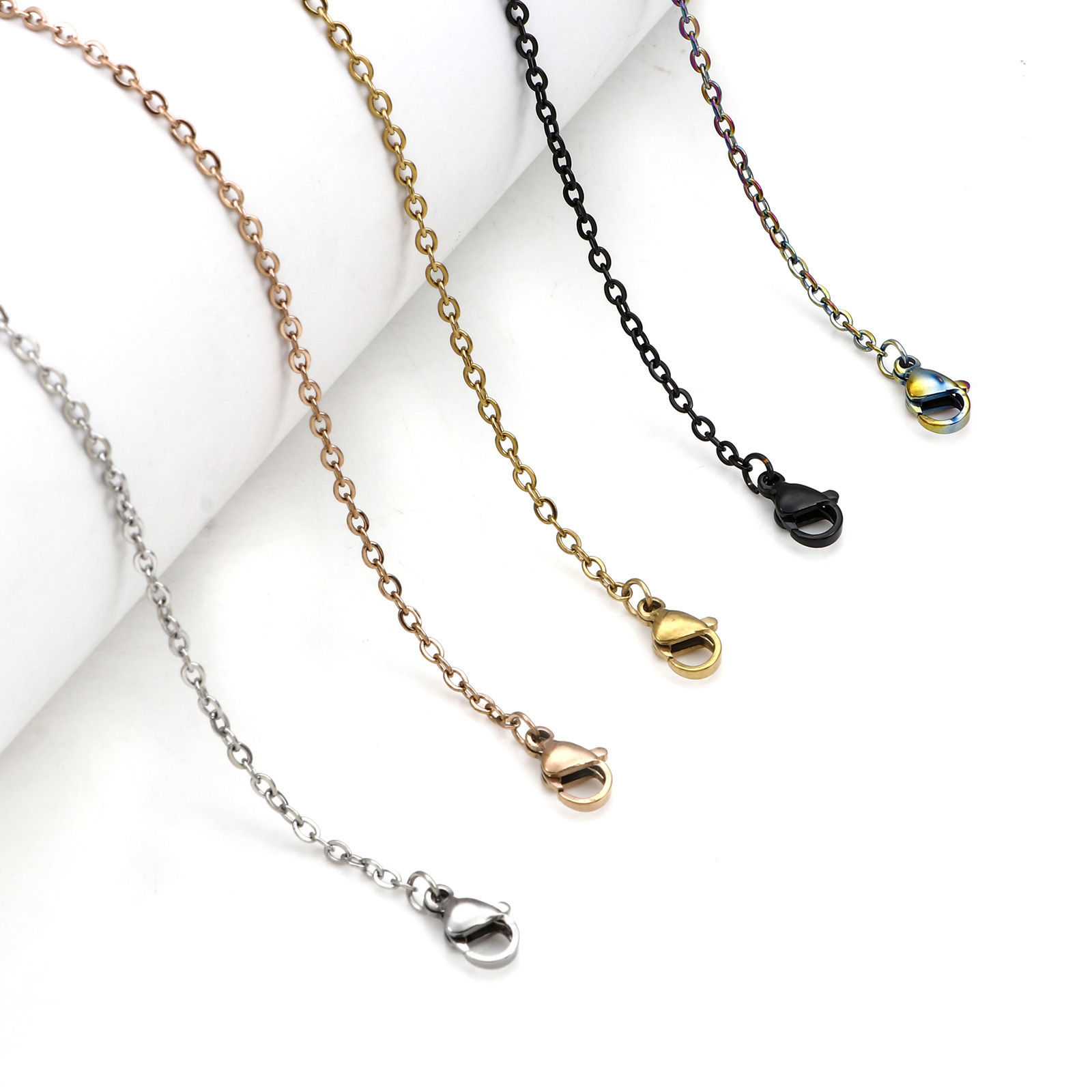 Picture of 304 Stainless Steel Link Cable Chain Necklace For DIY Jewelry Making 40cm(15 6/8") long