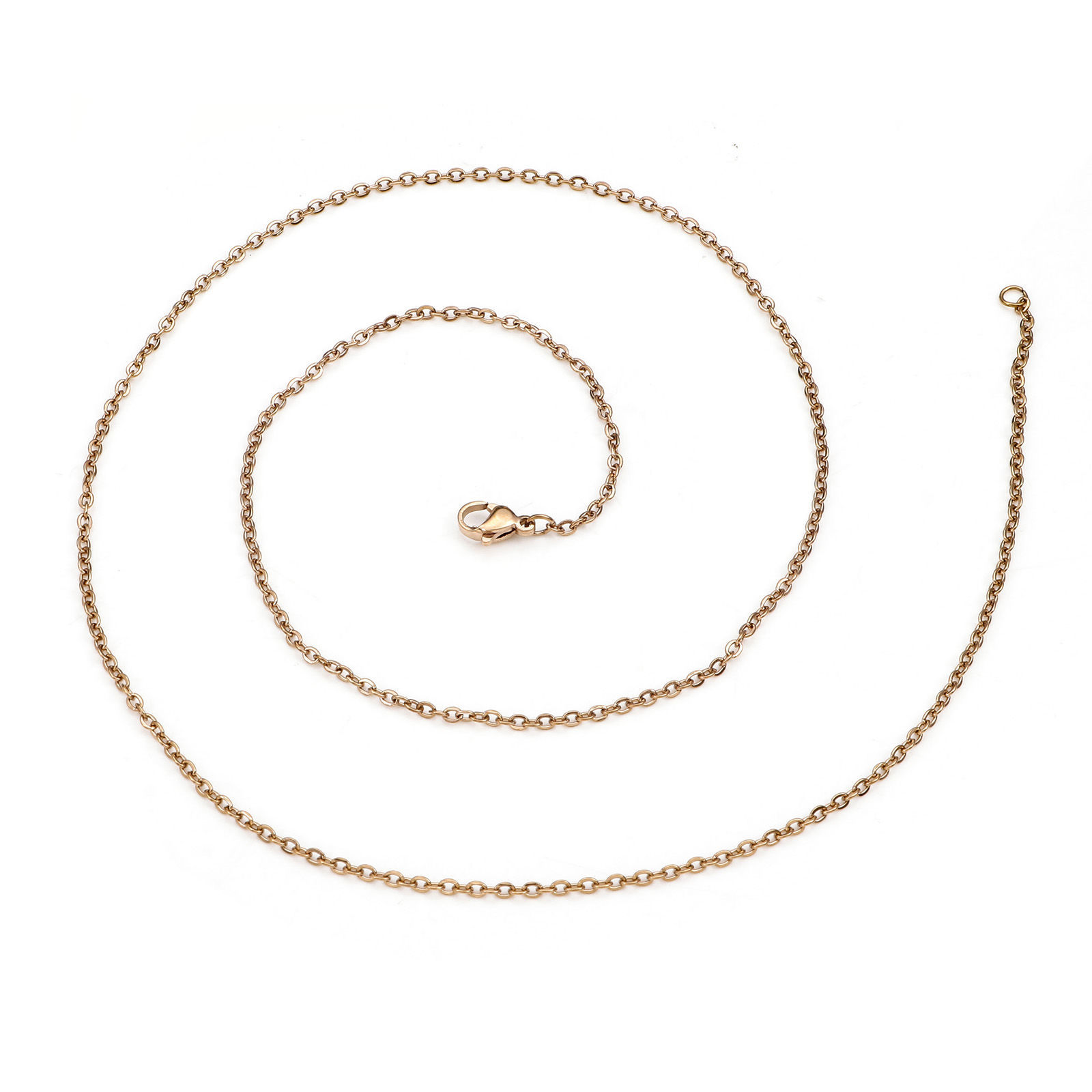 Picture of 304 Stainless Steel Link Cable Chain Necklace For DIY Jewelry Making 40cm(15 6/8") long