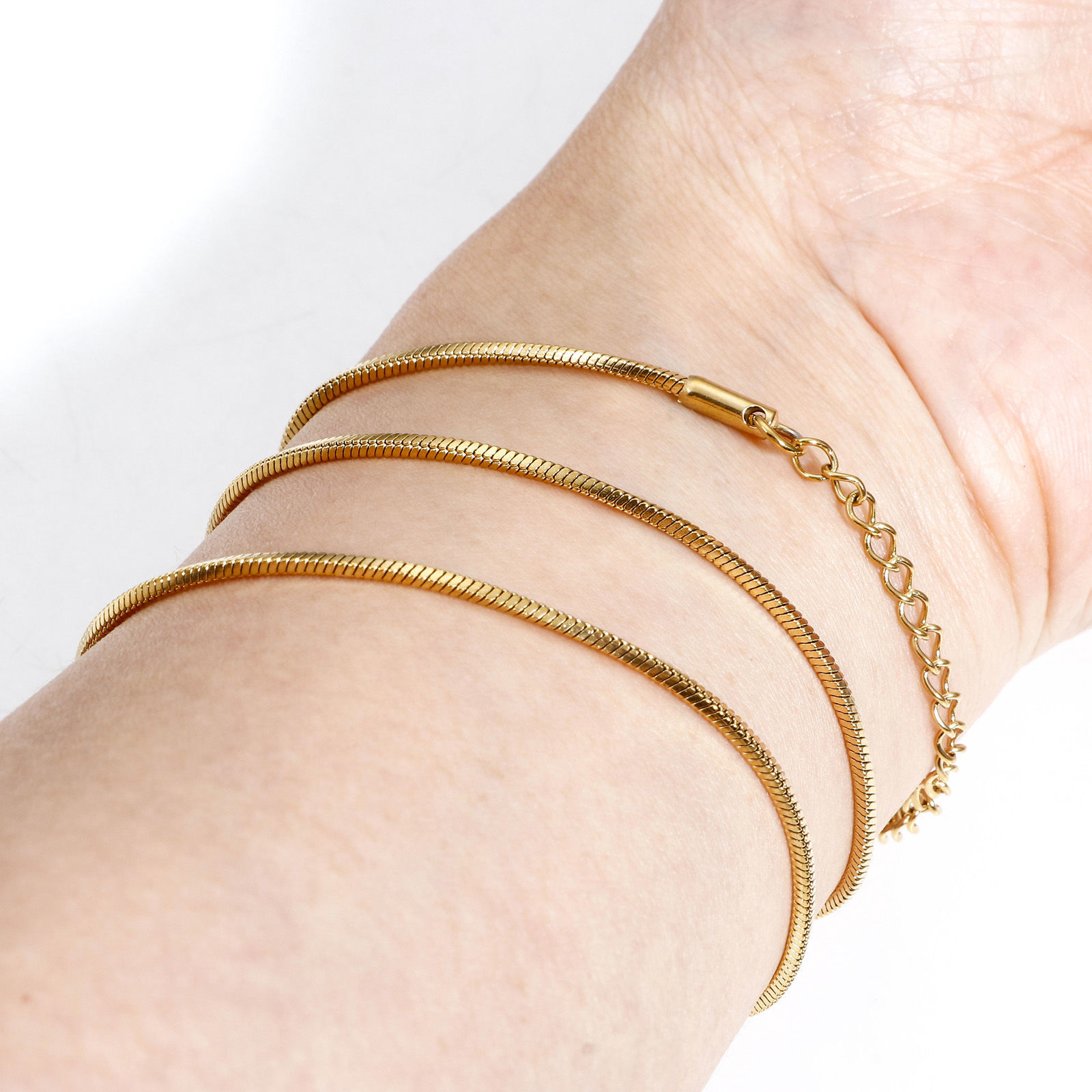 Bild von 304 Edelstahl Schlangenkette Kette Halskette 40cm lang, 1 Strang