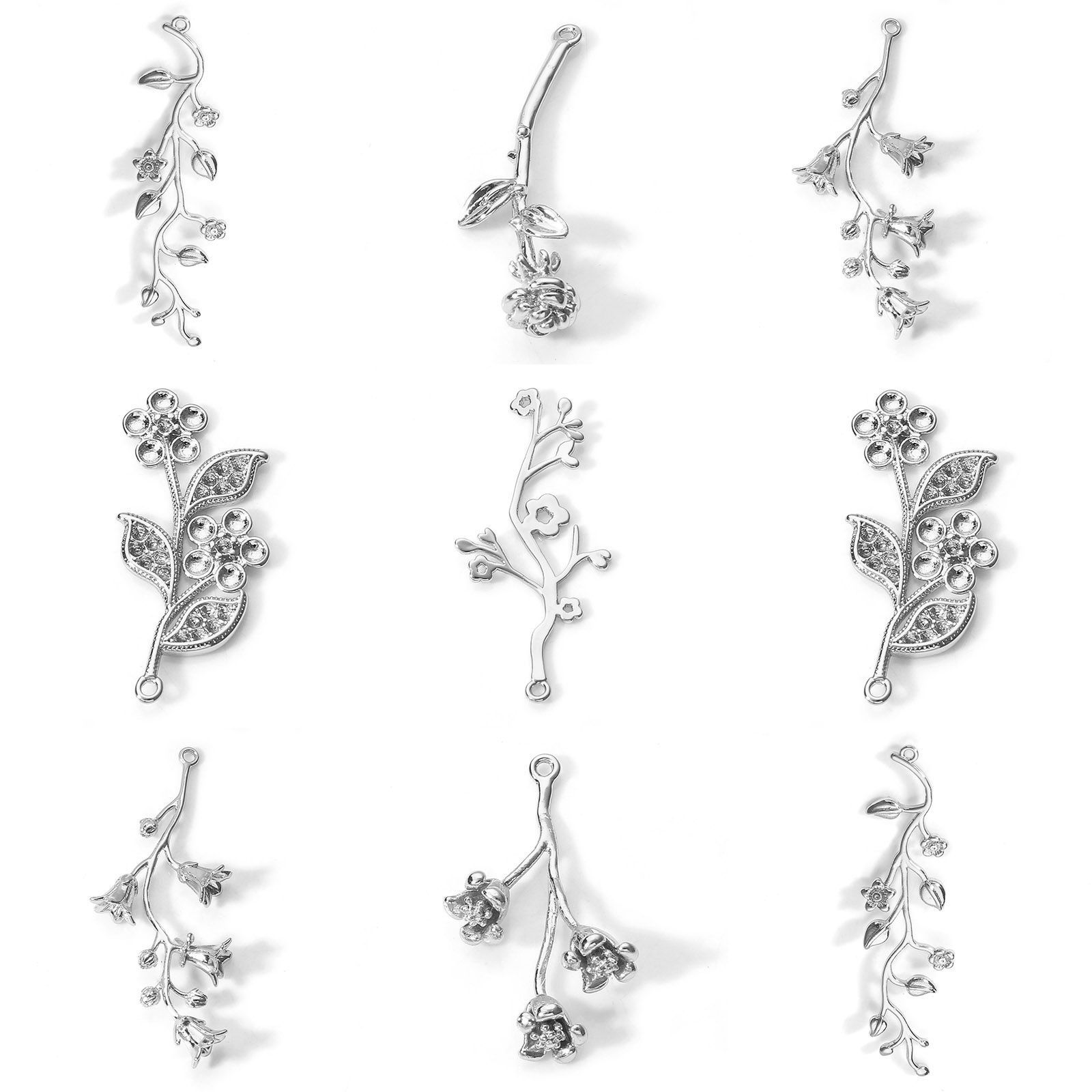 Picture of Brass Pendants Real Gold Plated Flower 3D