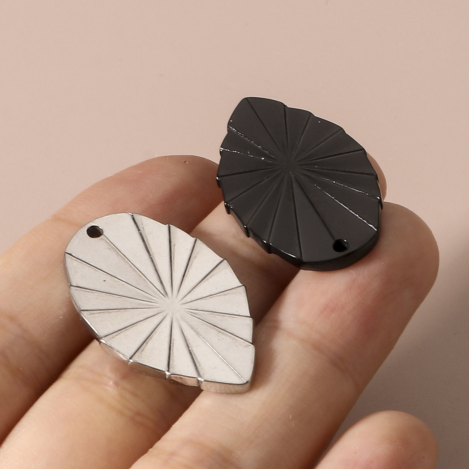 Picture of Eco-friendly Vacuum Plating 304 Stainless Steel Geometry Series Charms Geometric Texture
