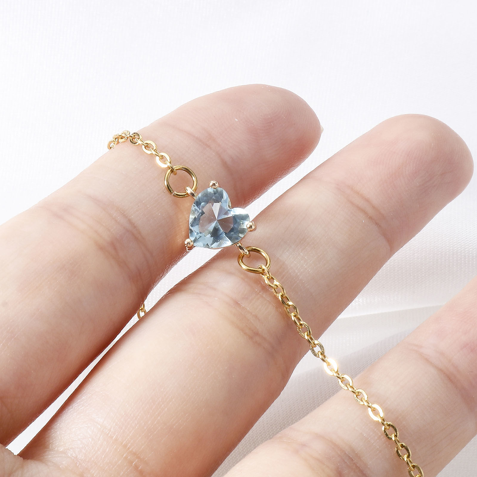 Picture of Brass Valentine's Day Connectors Charms Pendants Heart 18K Real Gold Plated Multicolour Cubic Zirconia 11mm x 8mm