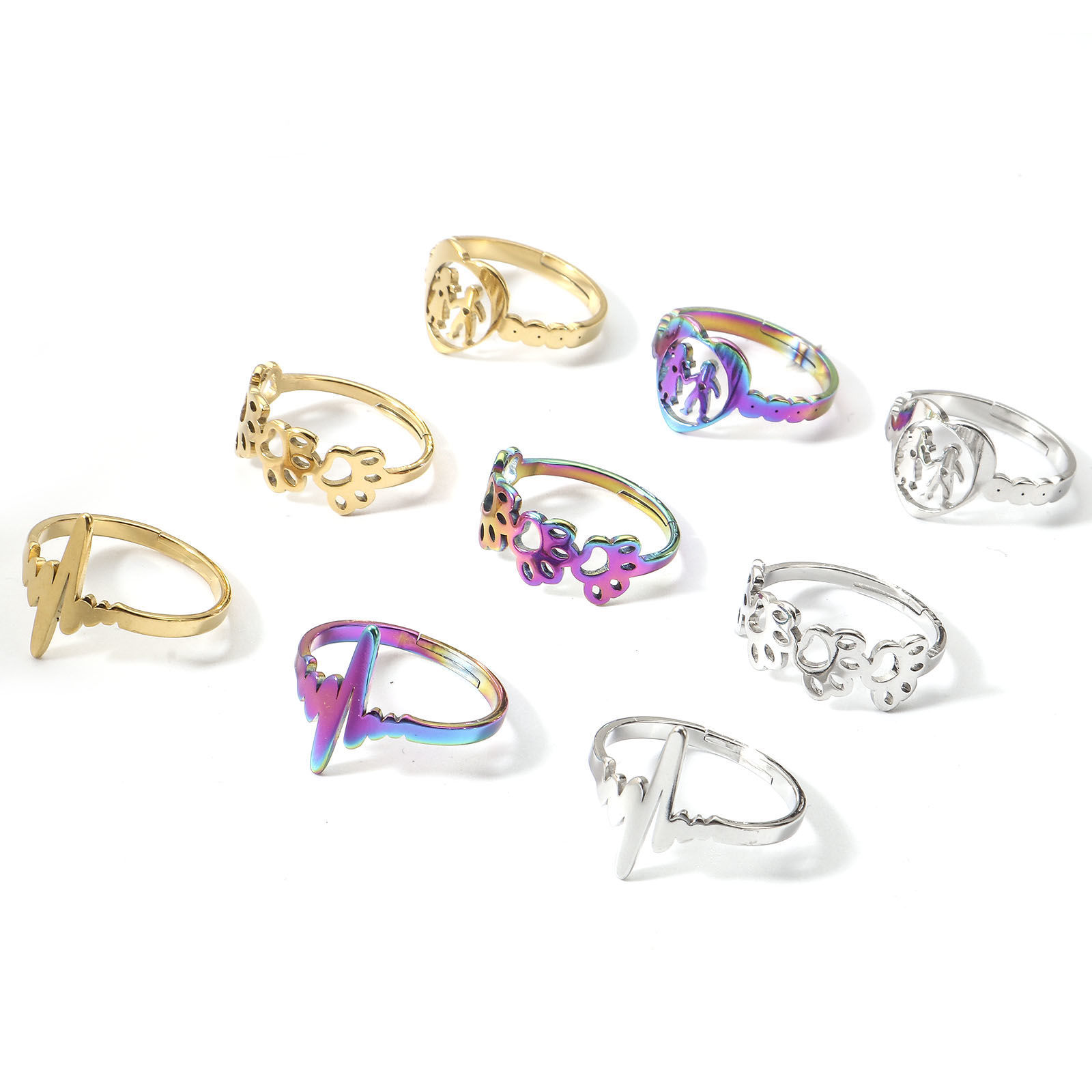 Picture of 304 Stainless Steel Open Adjustable Rings 16.9mm(US Size 6.5)