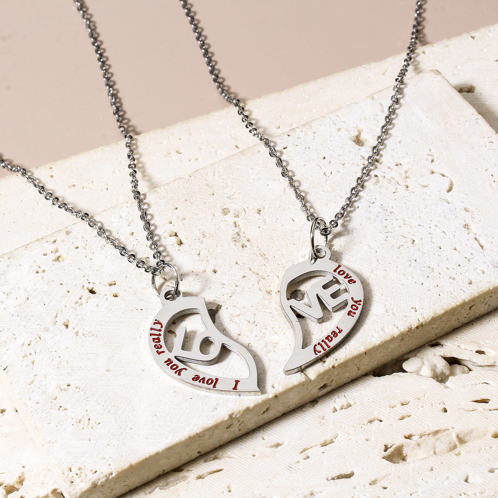 Bild von 1 Stück Vakuumbeschichtung 304 Edelstahl Valentinstag Steckverbinder Charms Anhänger Emaille