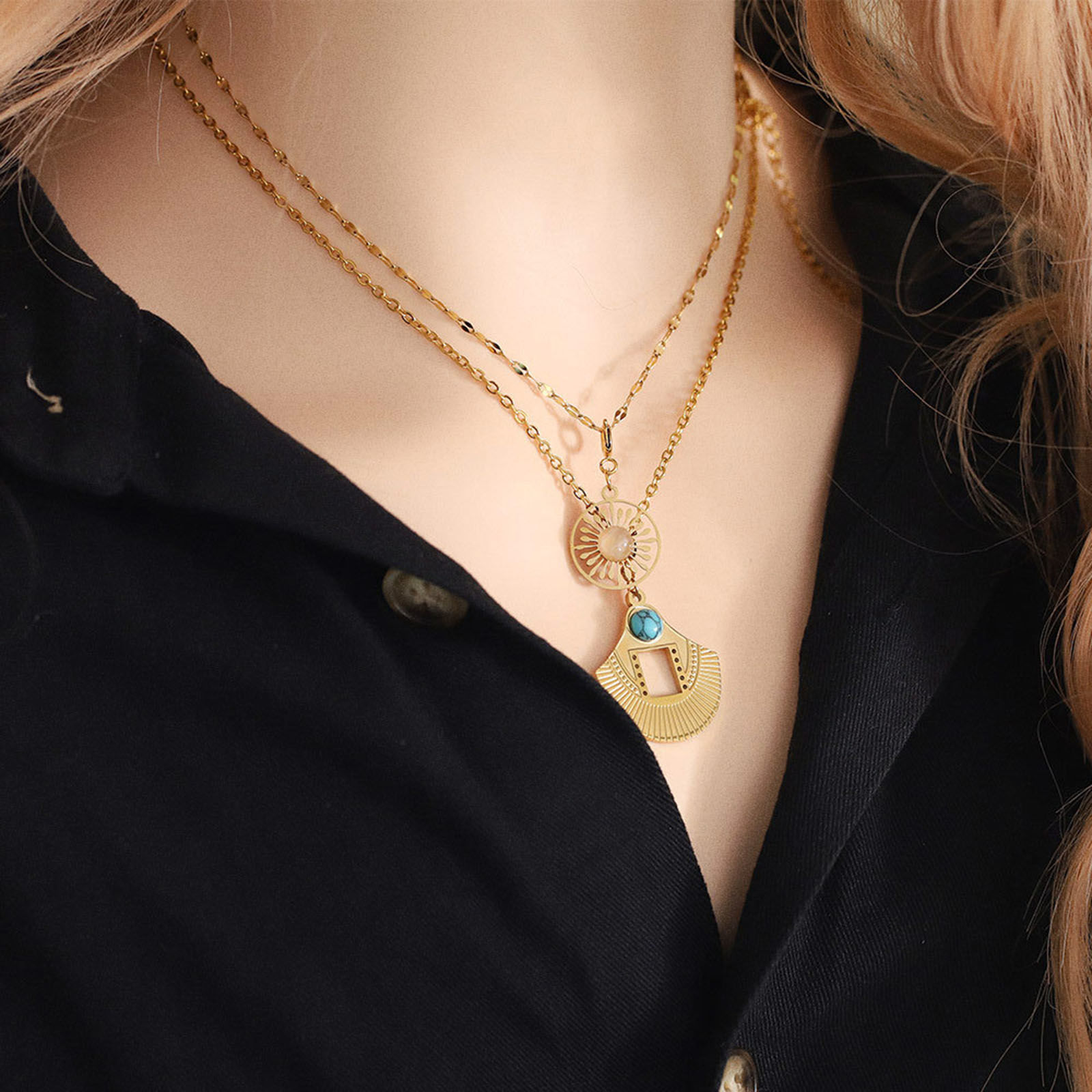 Immagine di 304 Acciaio Inossidabile & Gemma Clip su Charm Stile Placcato Oro 18K 18mm x 16mm, 1 Pz