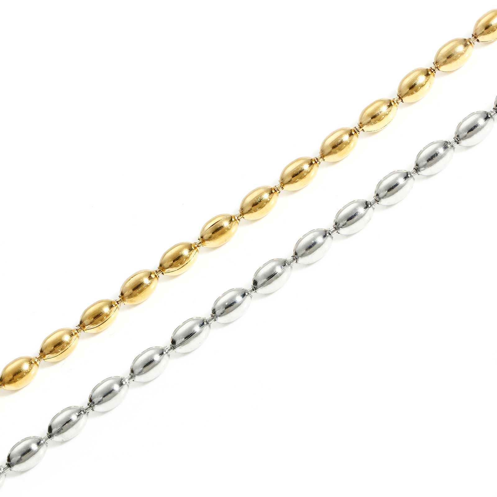 Bild von 304 Edelstahl Kugelkette Kette Armband Mit Karabiner Verschluss und Verlängerungskette Extender 17cm lang, 1 Strang