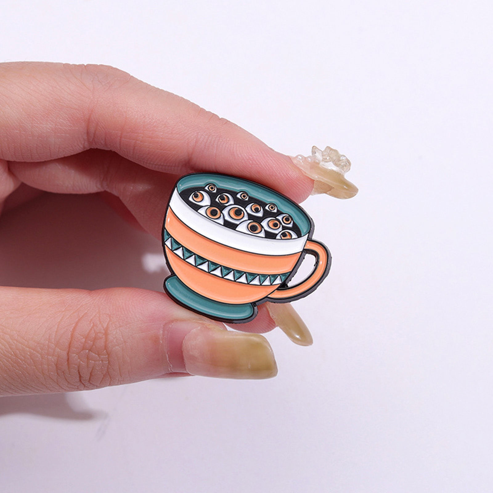 Immagine di Punk Spilla Libro Halloween Fantasma Multicolore Smalto 1 Pz