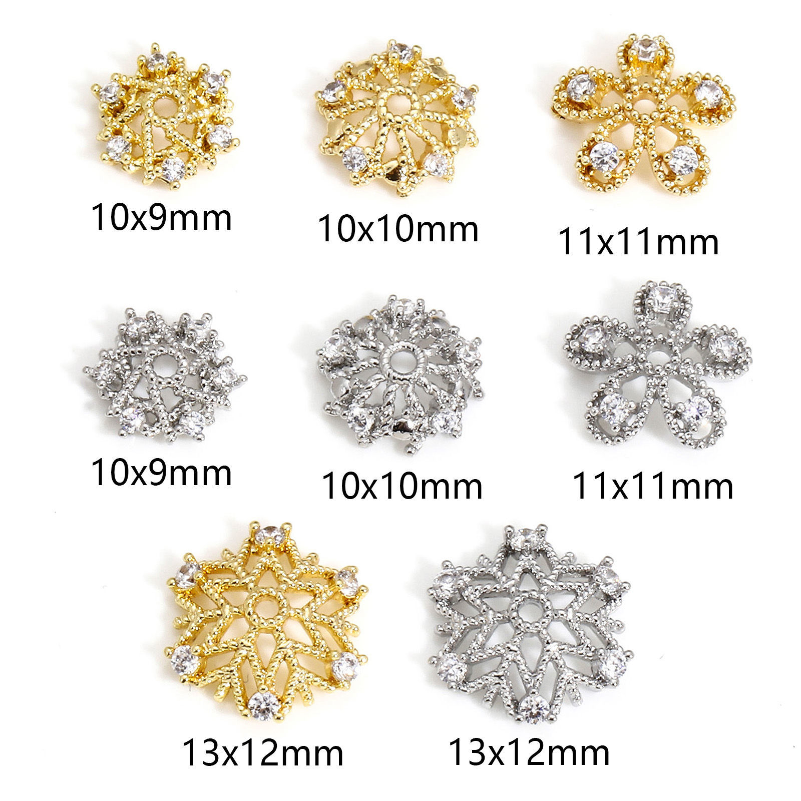 Picture of Brass Beads Caps Real Gold Plated
