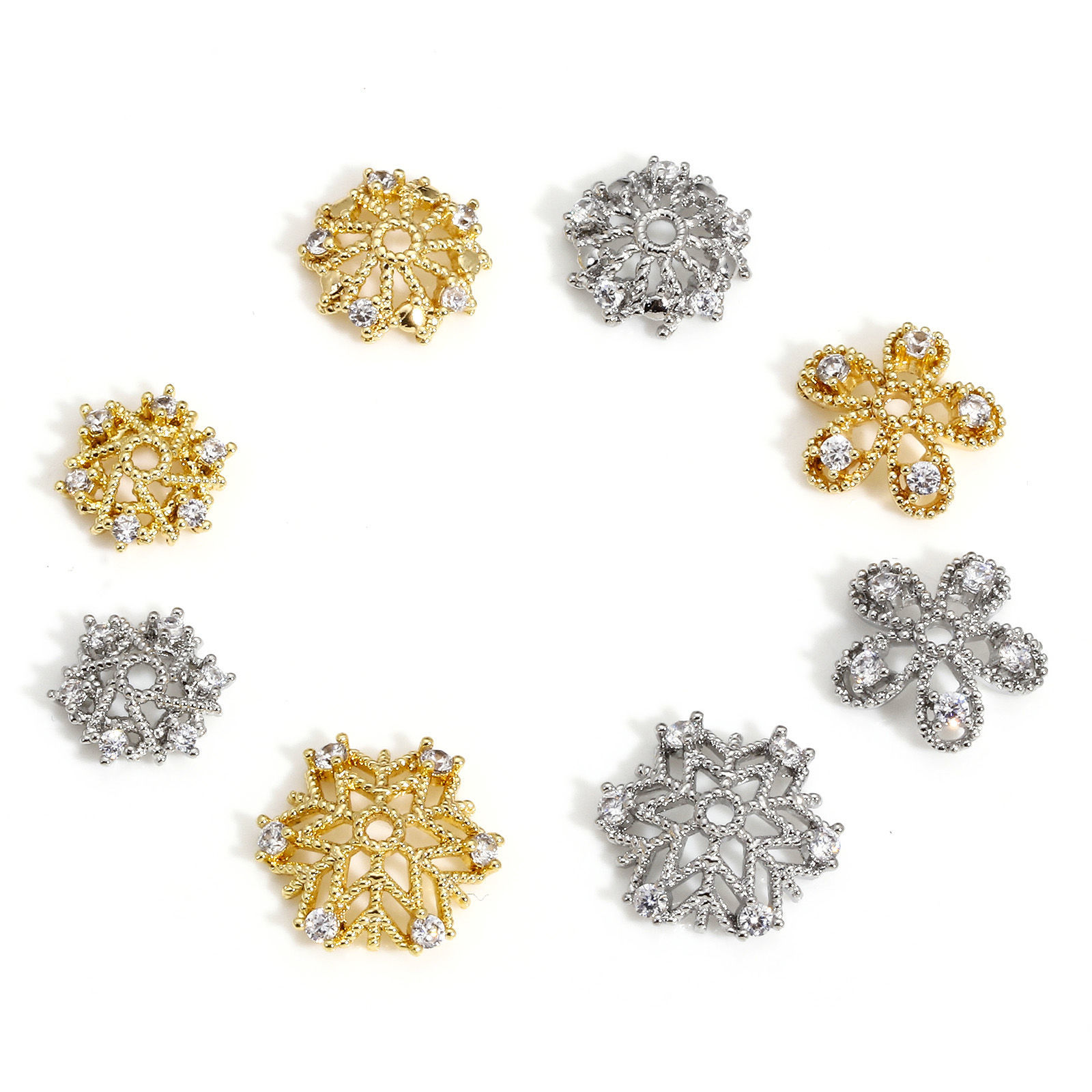 Picture of Brass Beads Caps Real Gold Plated