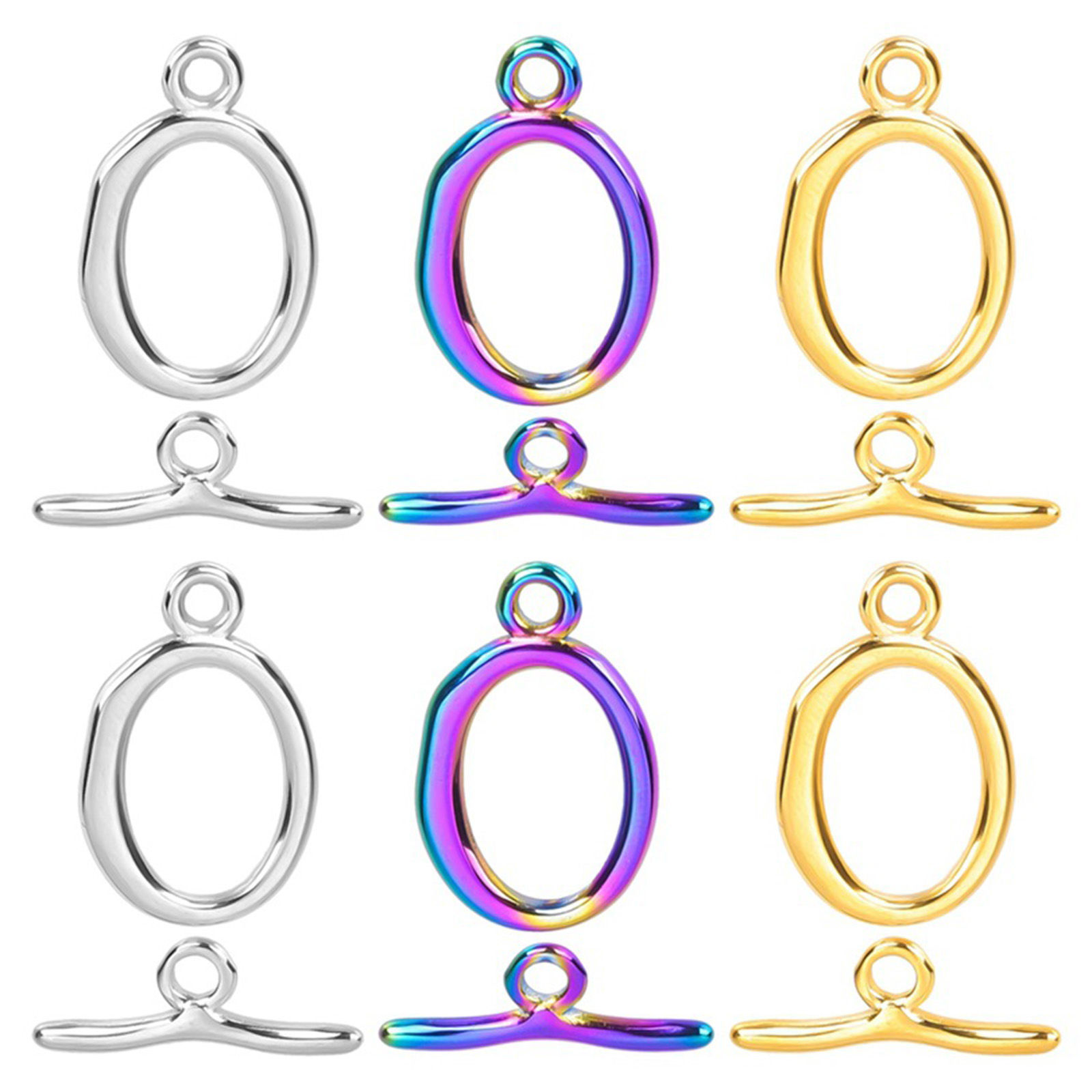 Picture of 2 PCs Vacuum Plating 304 Stainless Steel Toggle Clasps