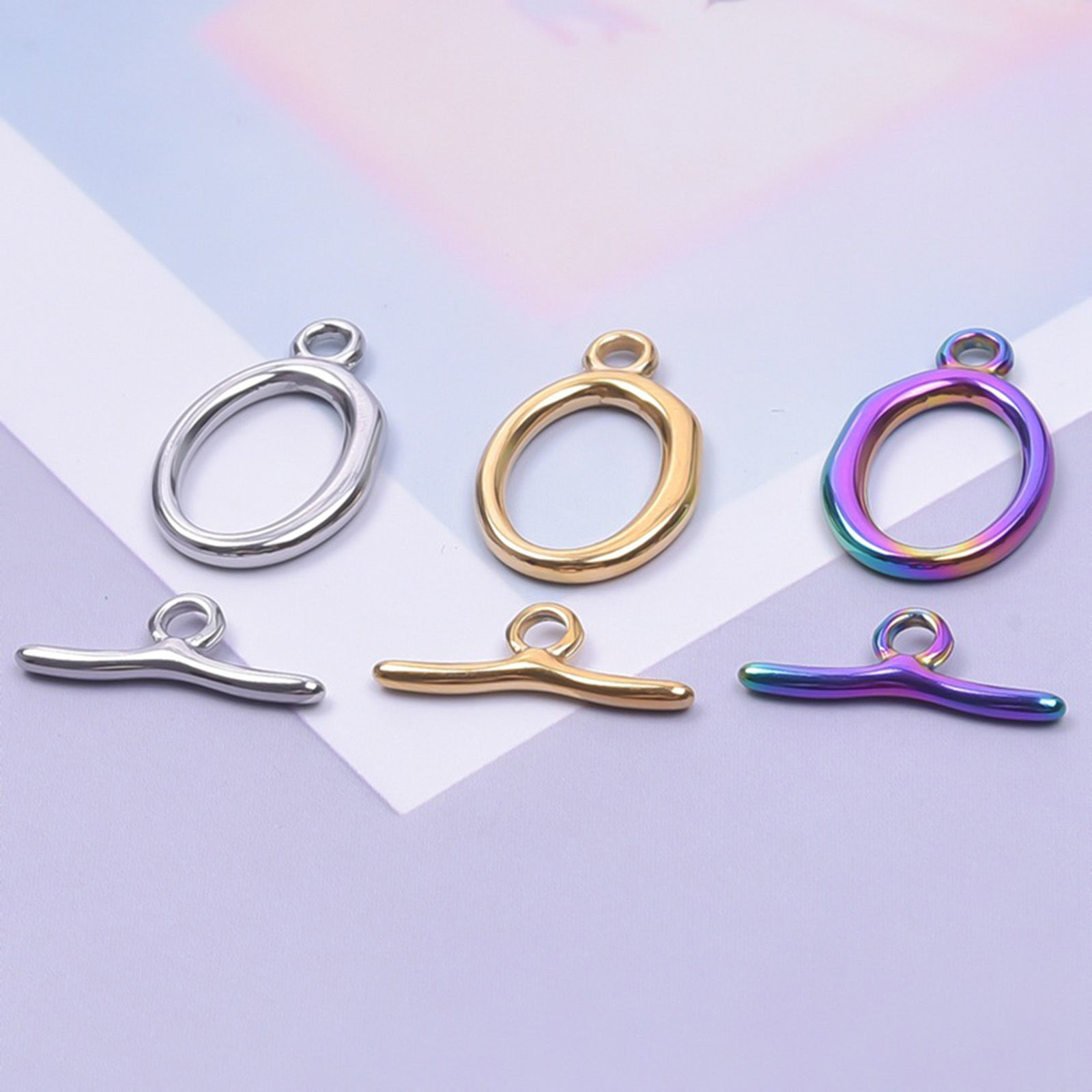 Picture of 2 PCs Vacuum Plating 304 Stainless Steel Toggle Clasps