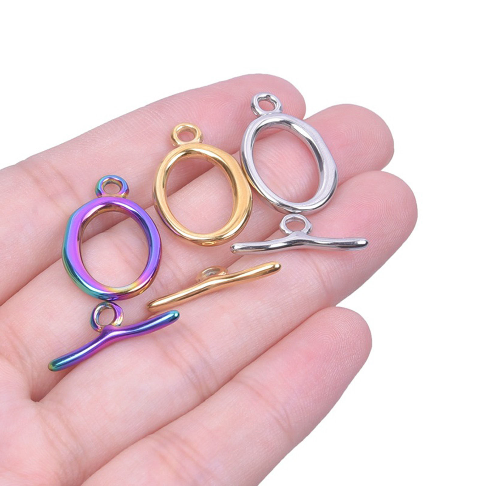 Picture of 2 PCs Vacuum Plating 304 Stainless Steel Toggle Clasps