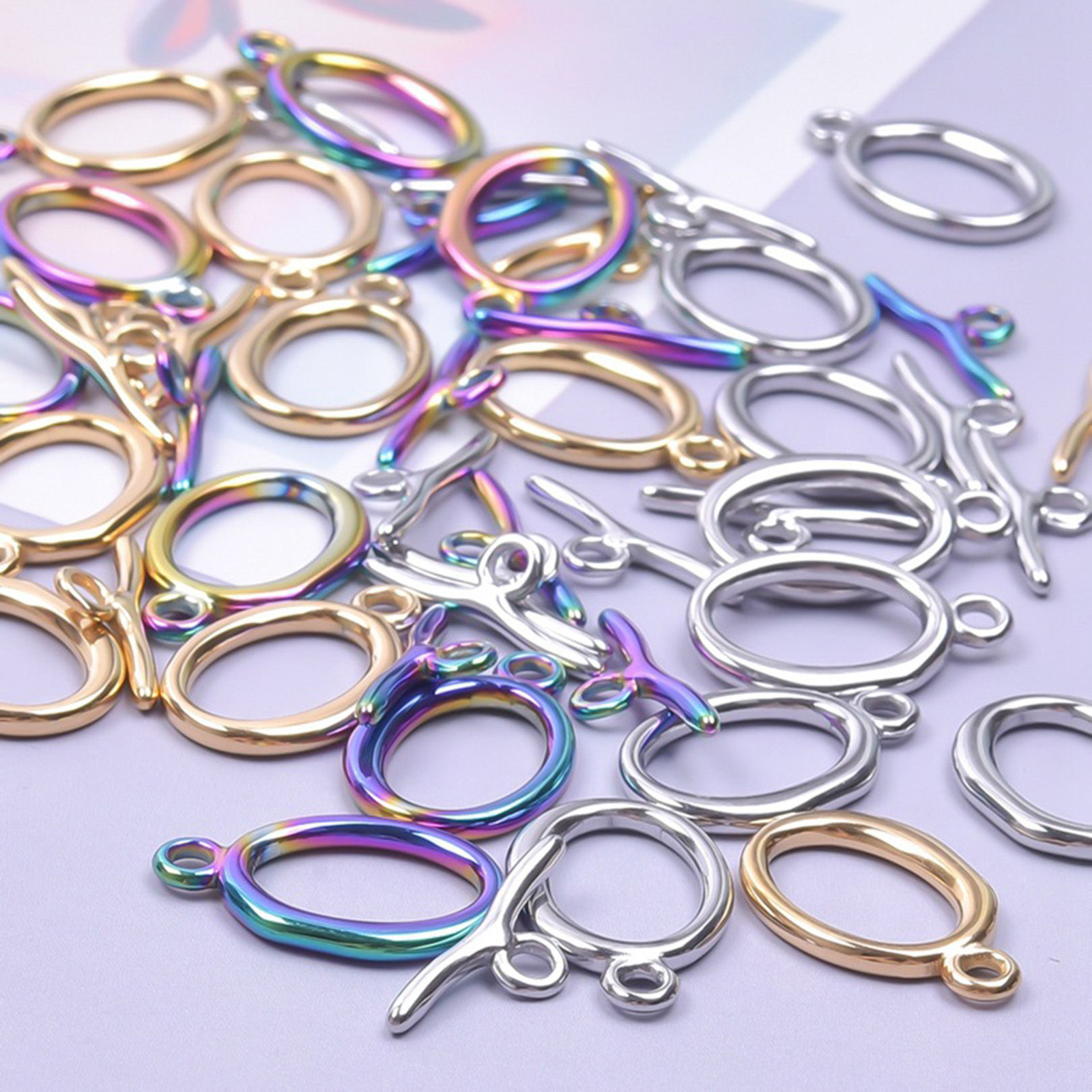 Picture of 2 PCs Vacuum Plating 304 Stainless Steel Toggle Clasps