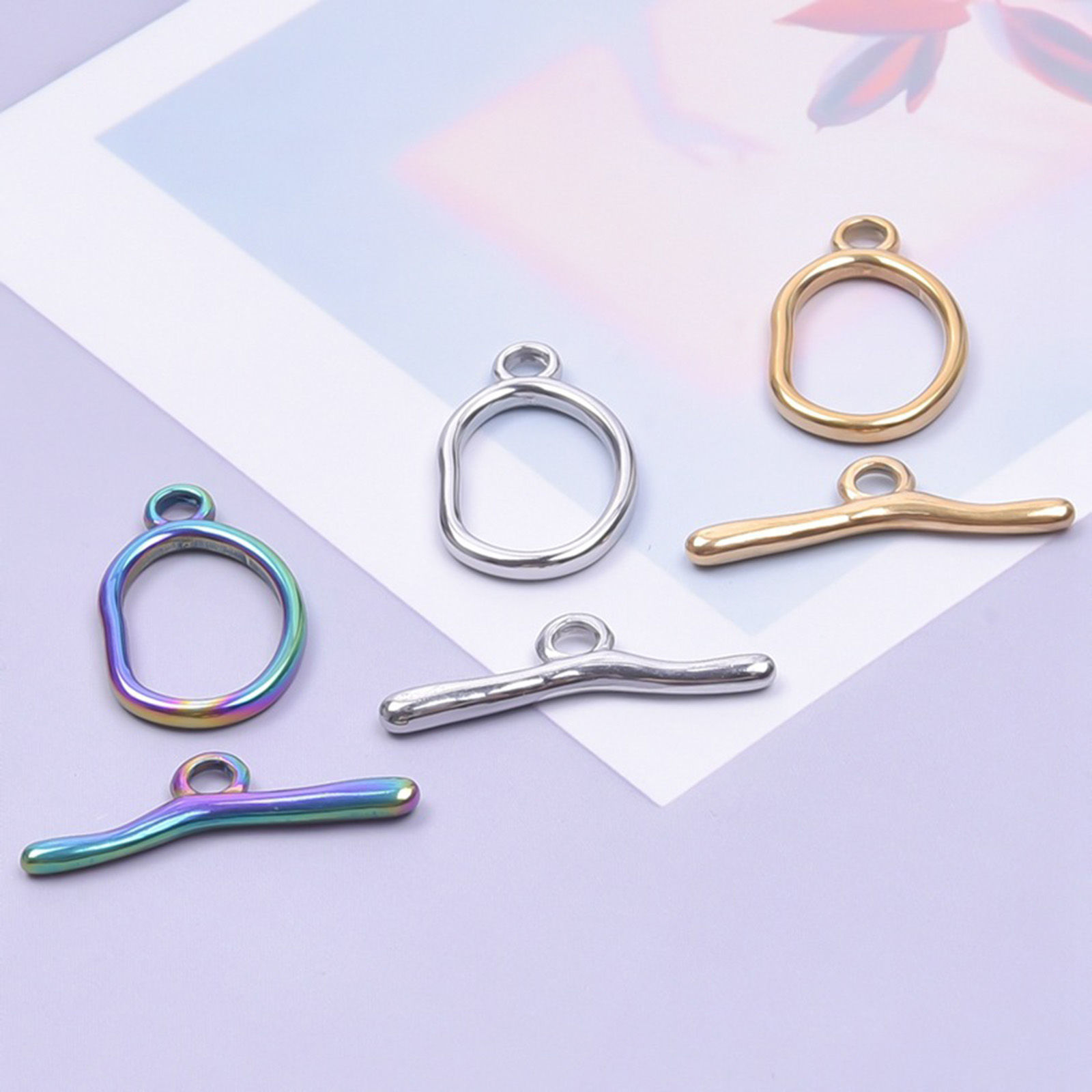 Picture of 2 PCs Vacuum Plating 304 Stainless Steel Toggle Clasps