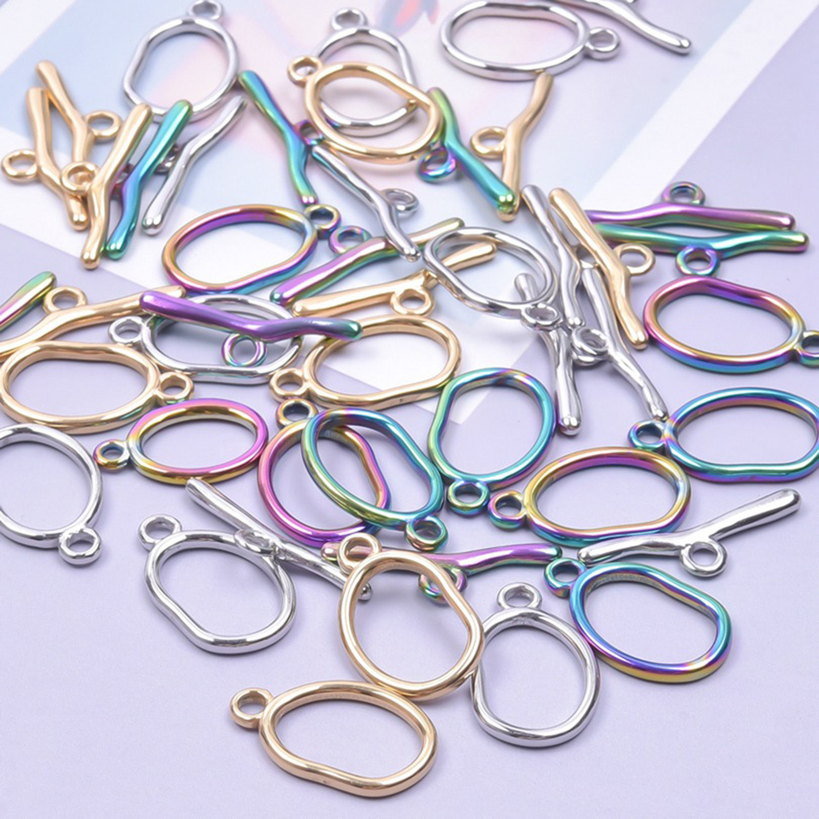 Picture of 2 PCs Vacuum Plating 304 Stainless Steel Toggle Clasps
