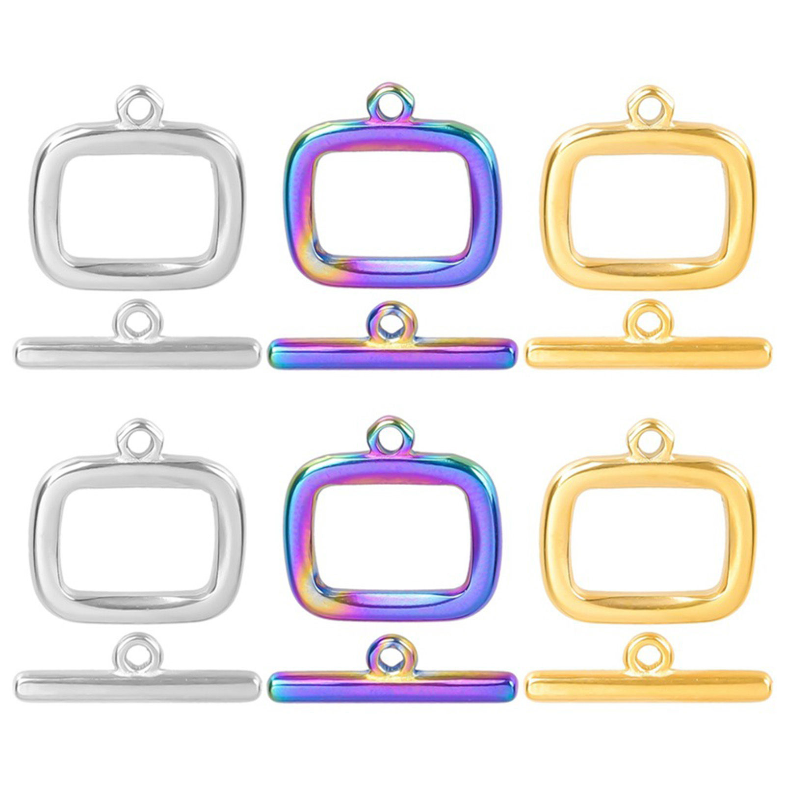 Picture of 2 PCs Vacuum Plating 304 Stainless Steel Toggle Clasps