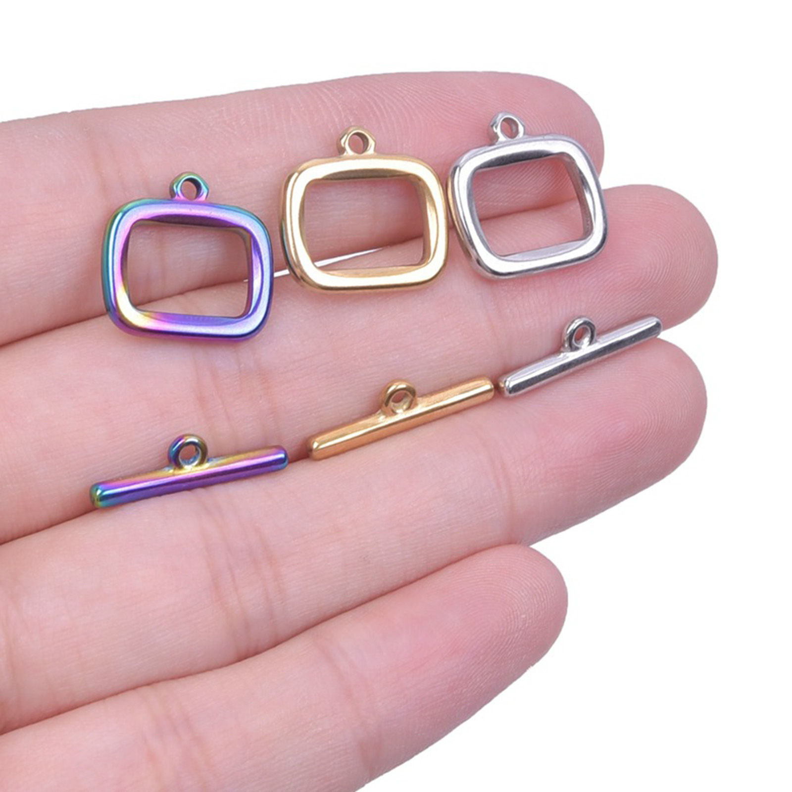 Picture of 2 PCs Vacuum Plating 304 Stainless Steel Toggle Clasps