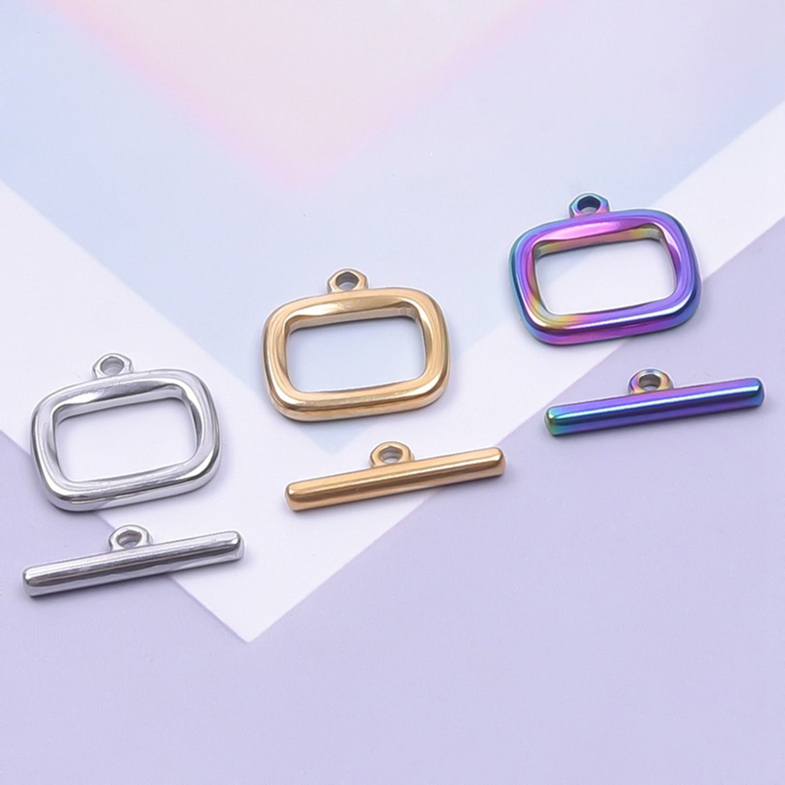 Picture of 2 PCs Vacuum Plating 304 Stainless Steel Toggle Clasps