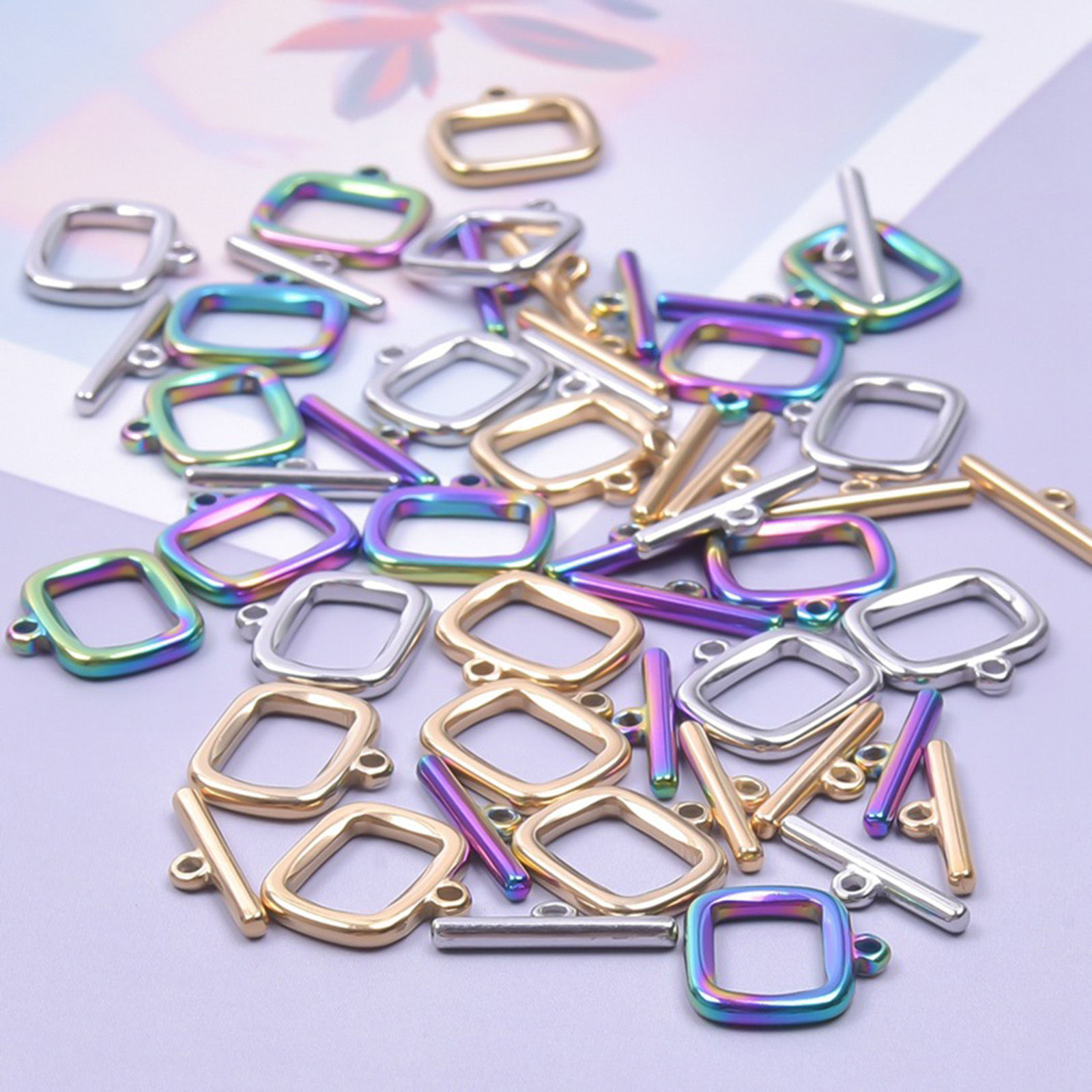 Picture of 2 PCs Vacuum Plating 304 Stainless Steel Toggle Clasps