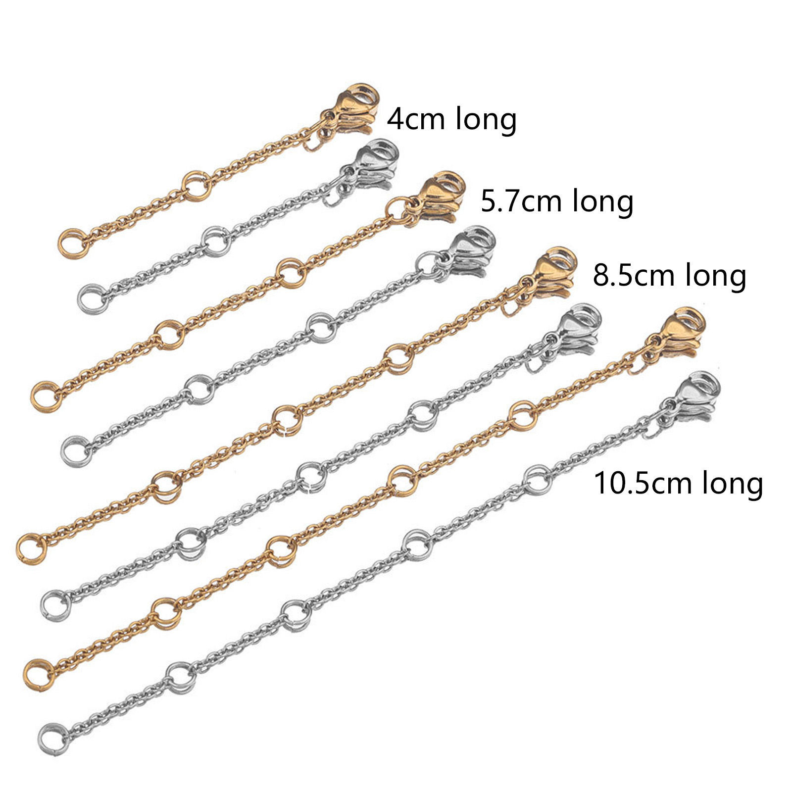 Picture of 304 Stainless Steel Extender Chain For Necklace Bracelet Jewelry Making With Lobster Claw Clasp