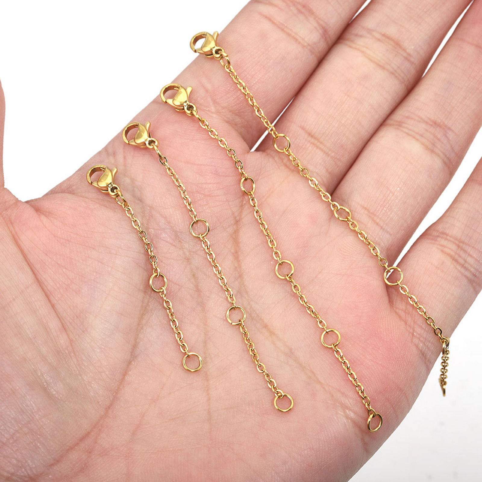 Picture of 304 Stainless Steel Extender Chain For Necklace Bracelet Jewelry Making With Lobster Claw Clasp