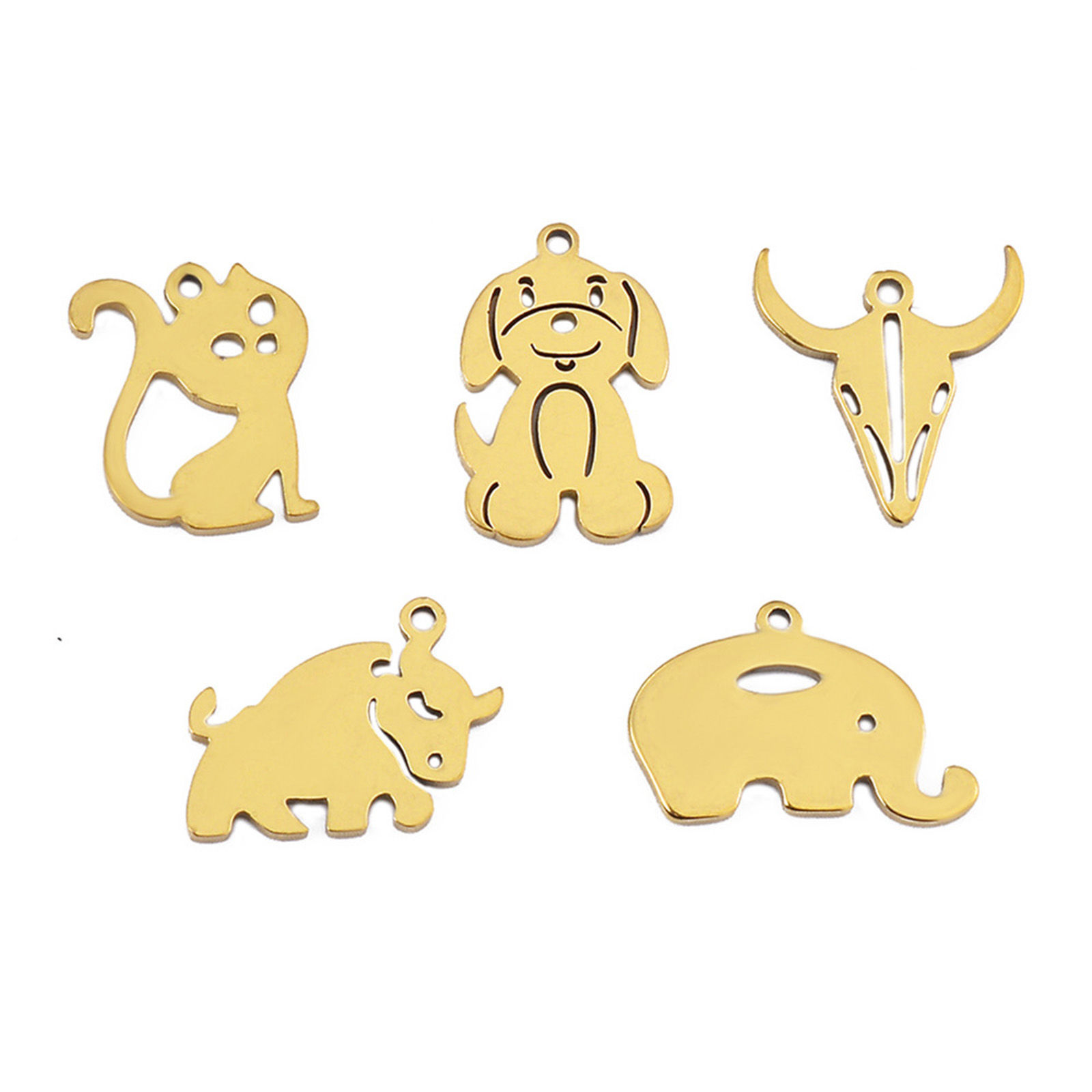 Picture of 304 Stainless Steel Cute Charms Multicolor Cat Animal Dog
