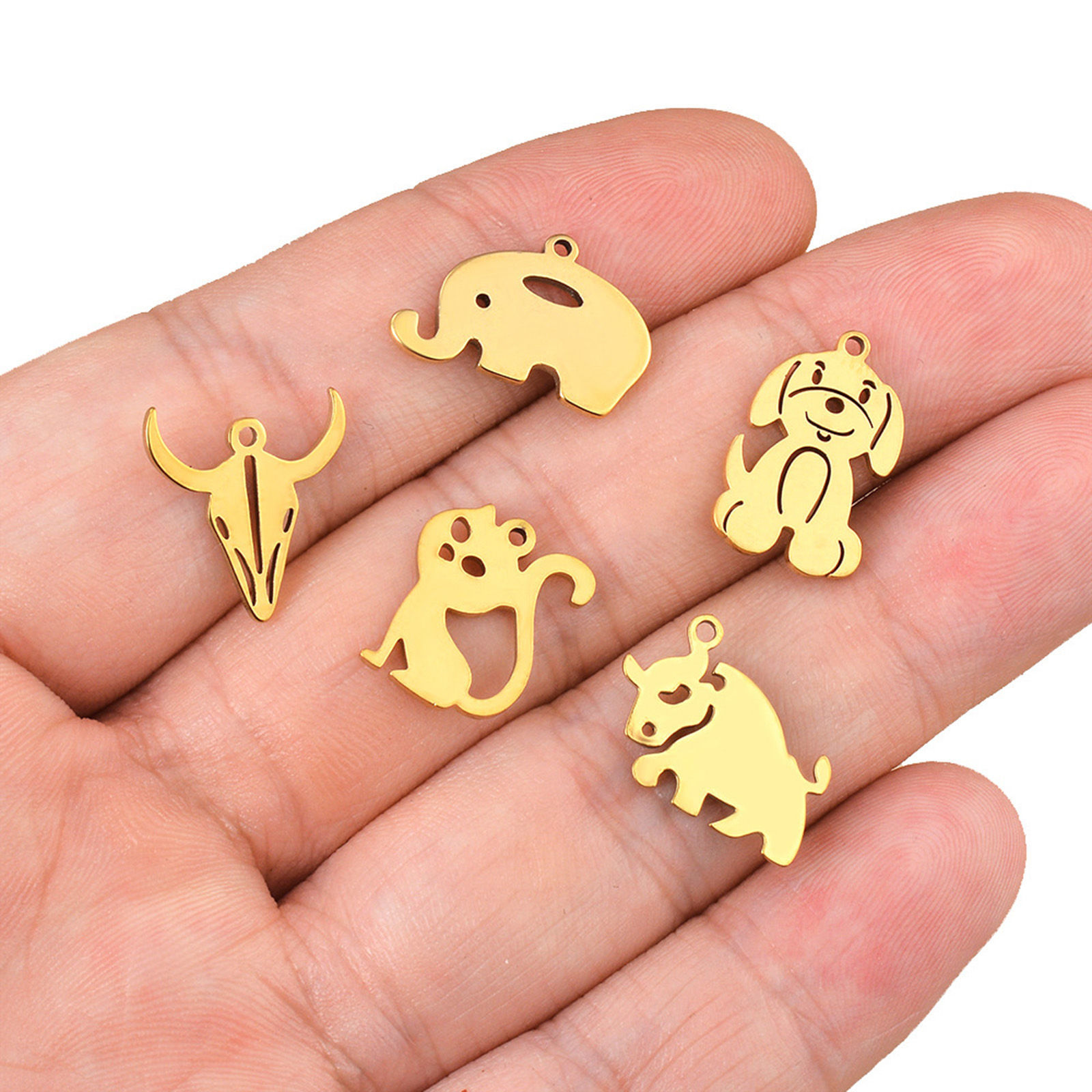 Picture of 304 Stainless Steel Cute Charms Multicolor Cat Animal Dog