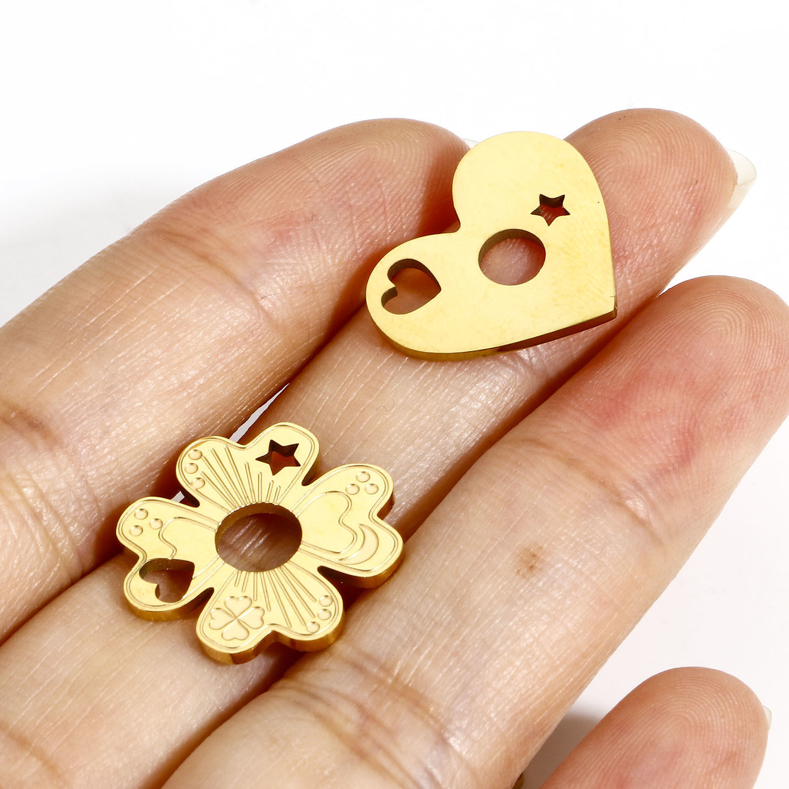 Picture of 304 Stainless Steel Stylish Charms Multicolor Star Heart
