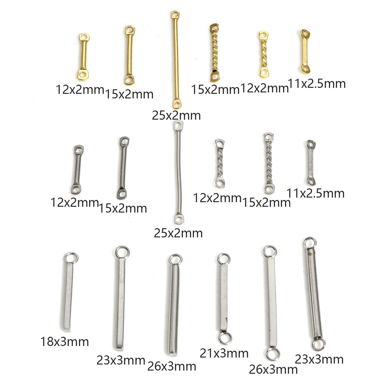 Bild von 10 Stück Vakuumbeschichtung 304 Edelstahl Steckverbinder Charms Anhänger Stock