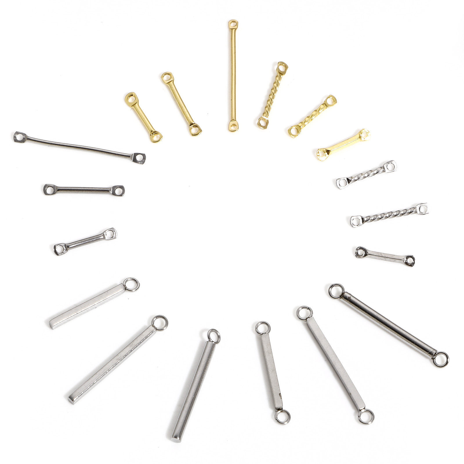 Bild von 10 Stück Vakuumbeschichtung 304 Edelstahl Steckverbinder Charms Anhänger Stock