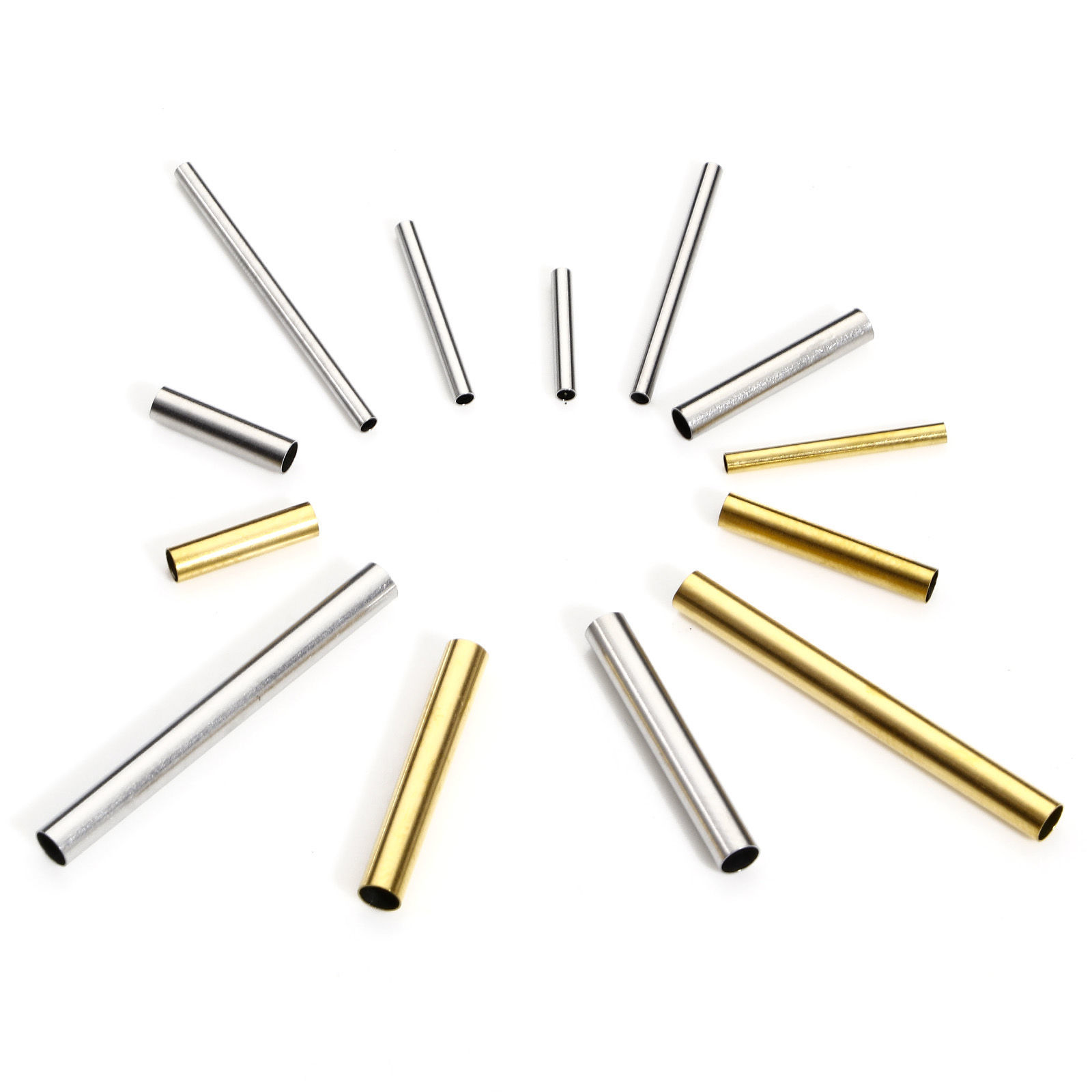 Bild von 5 Stück 304 Edelstahl Perlen für die DIY-Schmuckherstellung Tube