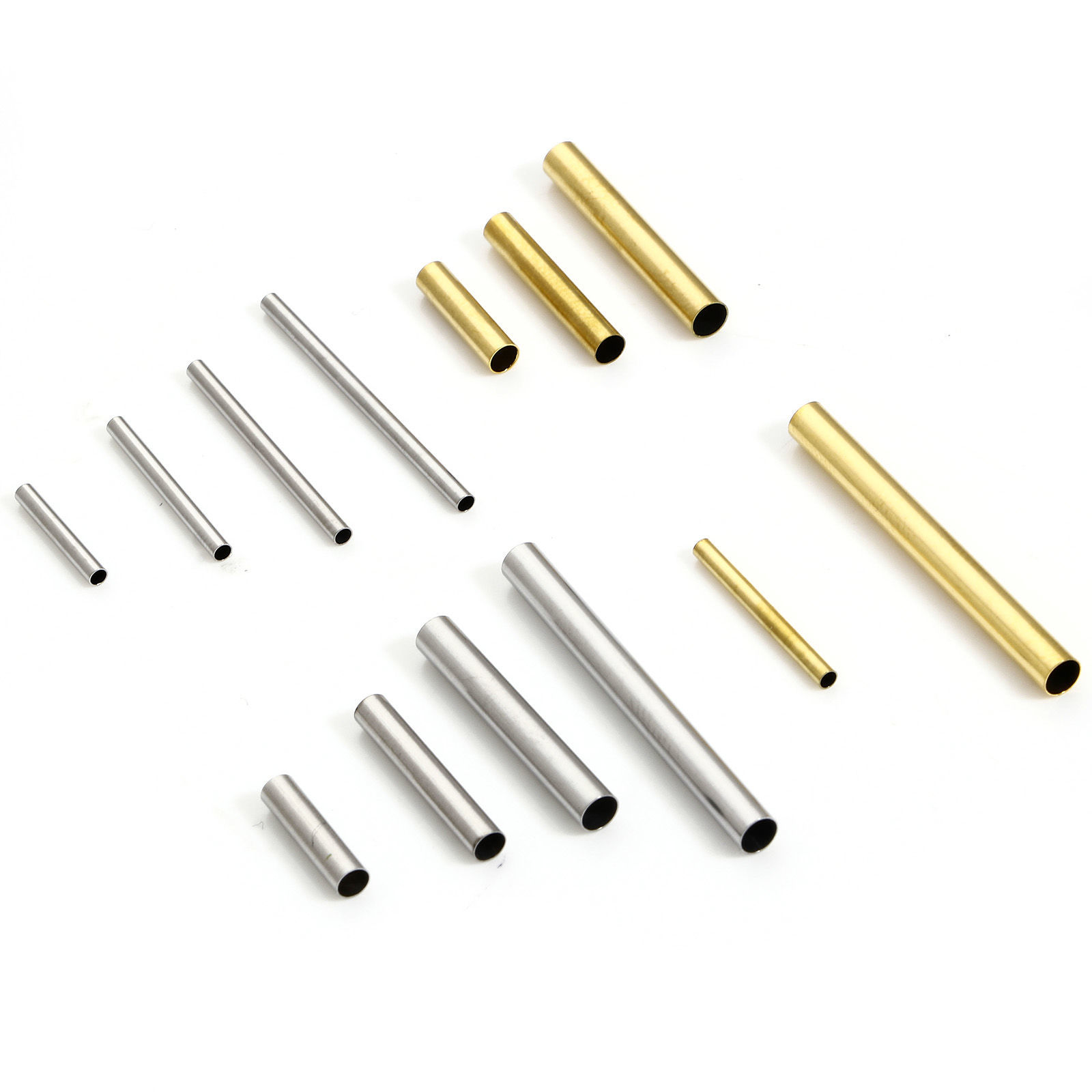 Bild von 5 Stück 304 Edelstahl Perlen für die DIY-Schmuckherstellung Tube
