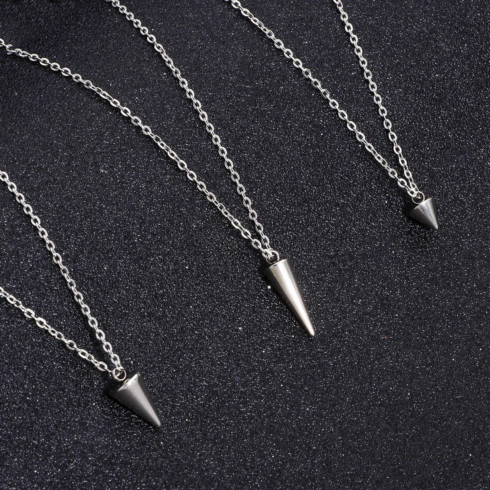 Picture of 304 Stainless Steel Charms Silver Tone Cone
