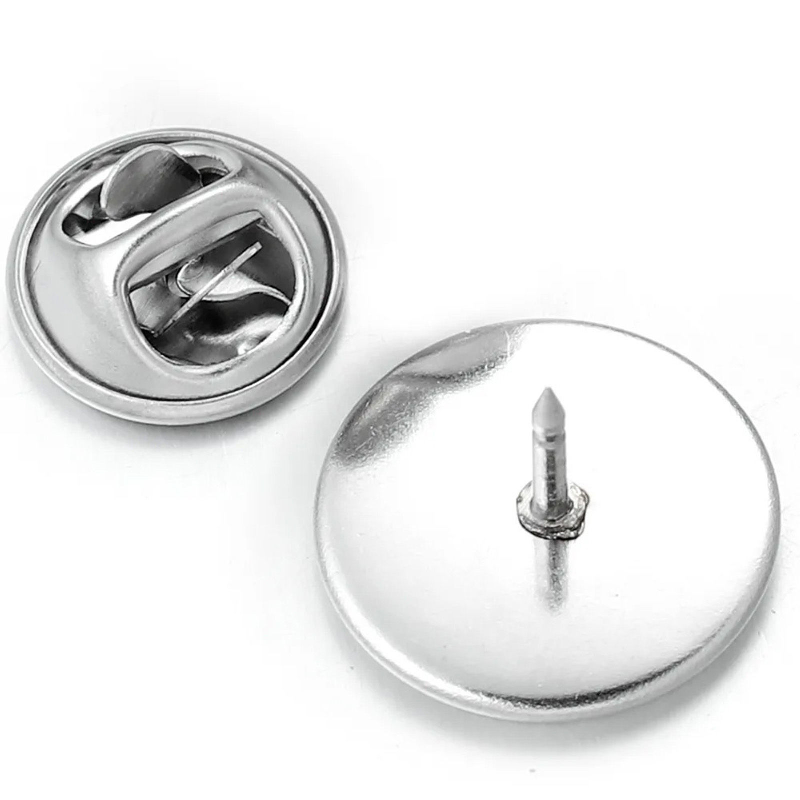 Image de 10 Pcs Broches Accessoires en 304 Acier Inoxydable Argent Mat Cabochon Rapportable