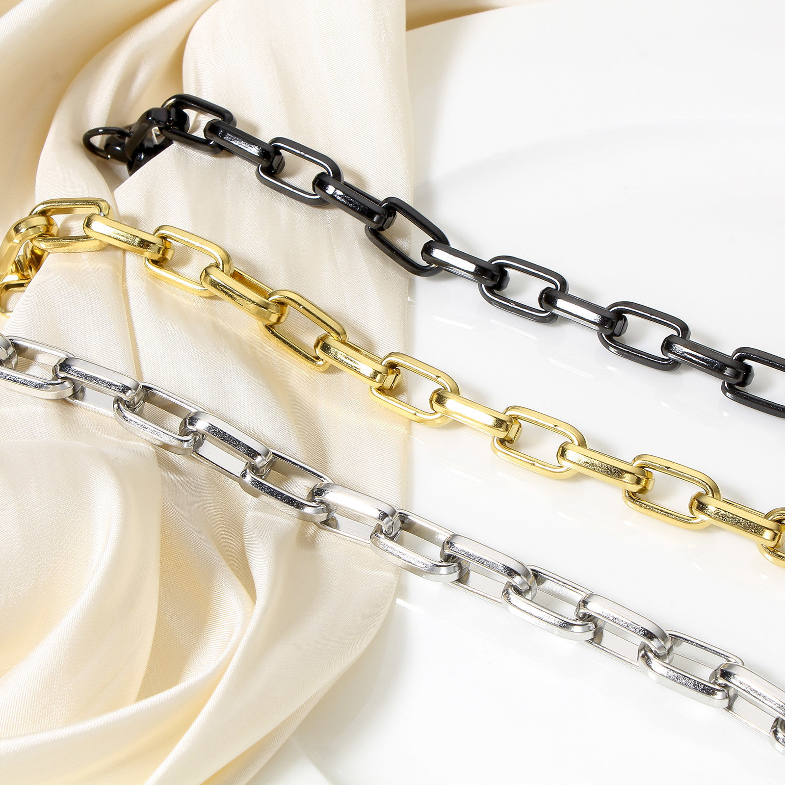Picture of 304 Stainless Steel Link Cable Chain Bracelets 21cm(8 2/8") long