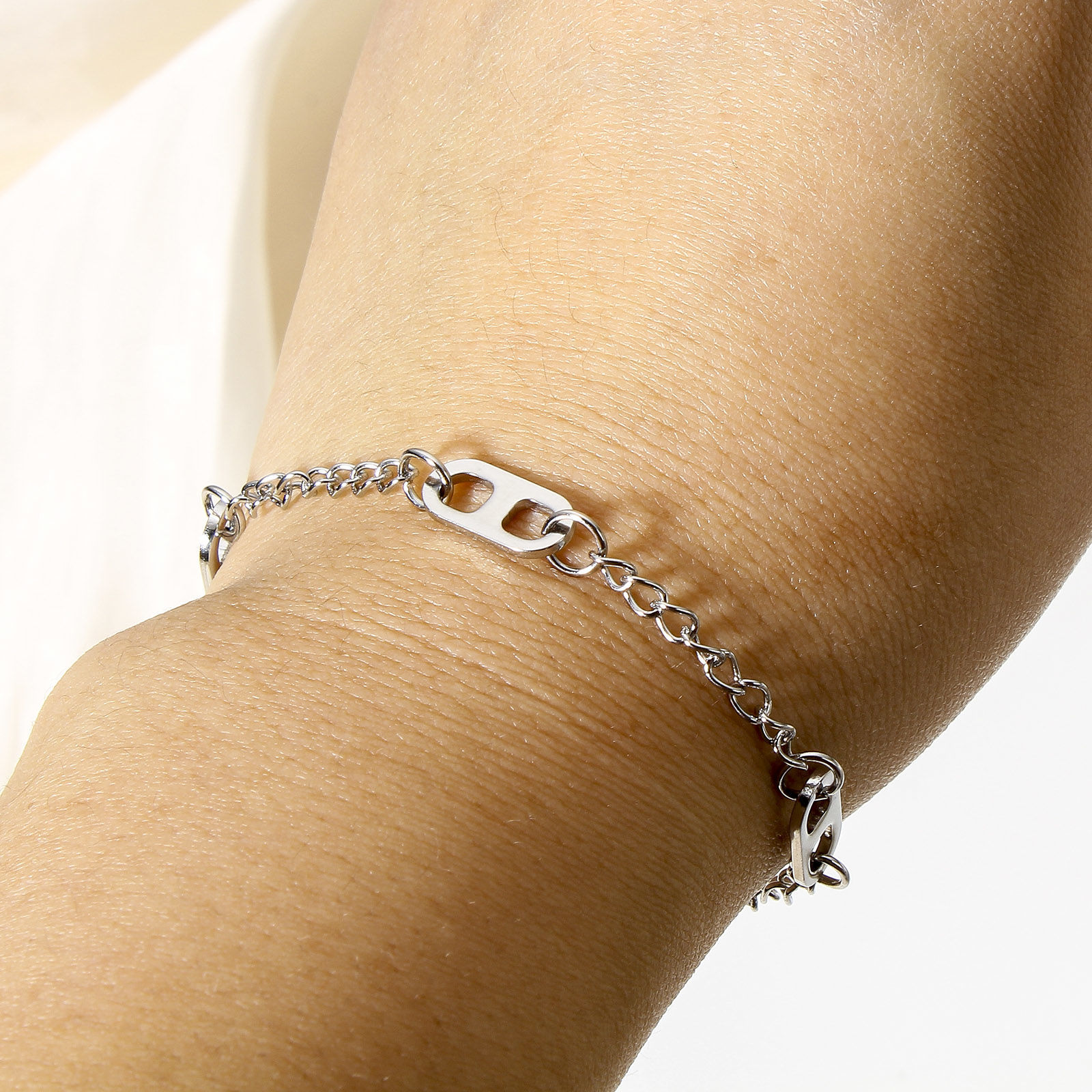 Picture of 304 Stainless Steel Handmade Link Chain Bracelets