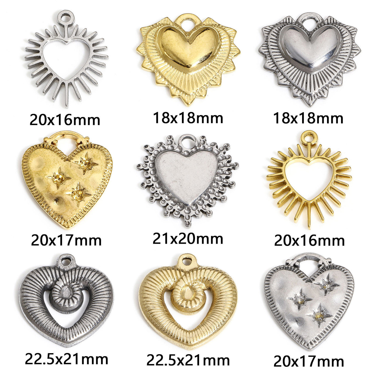 Immagine di 1 Pz 304 Acciaio Inossidabile San Valentino Charms