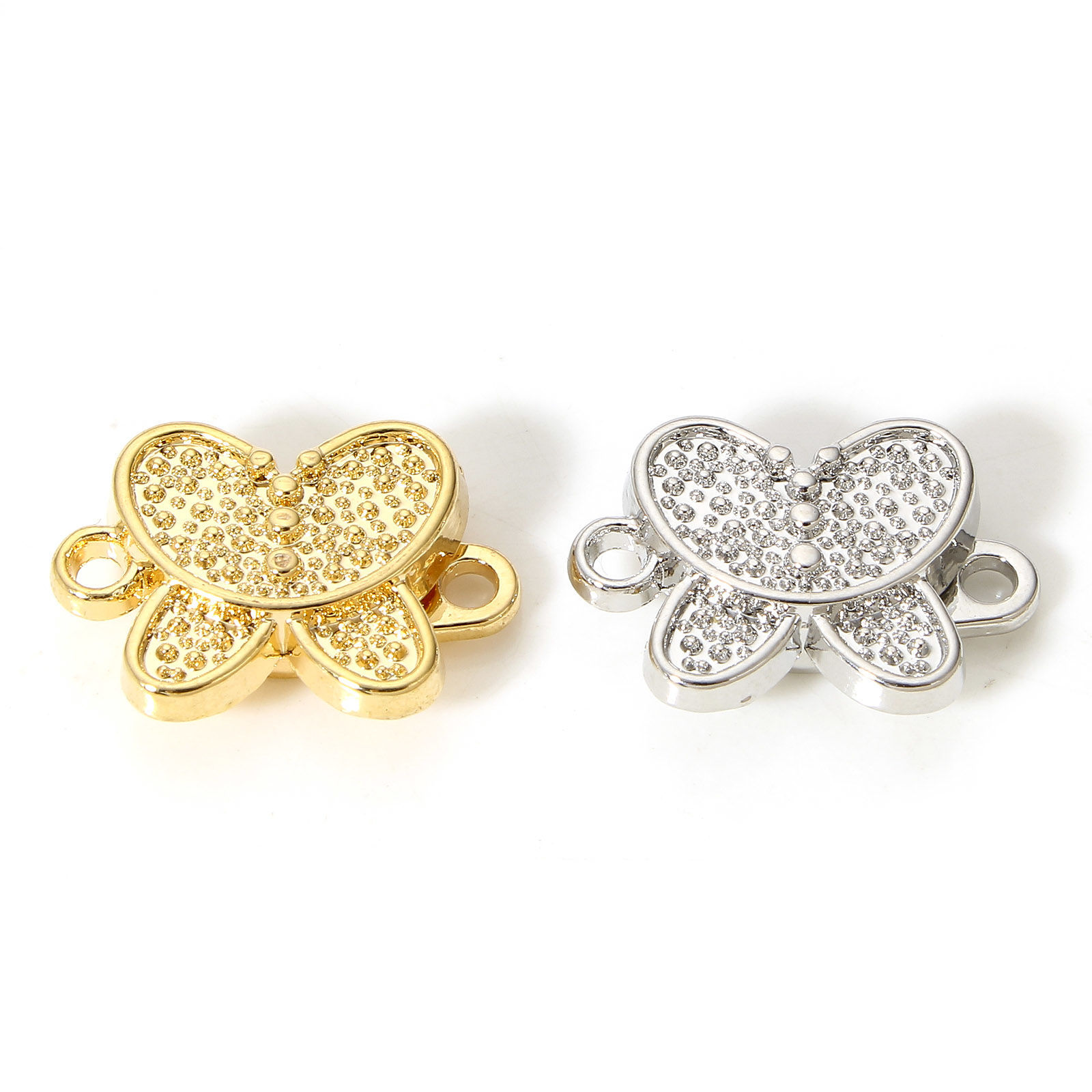 Picture of Brass Magnetic Clasps Butterfly Animal Real Gold Plated