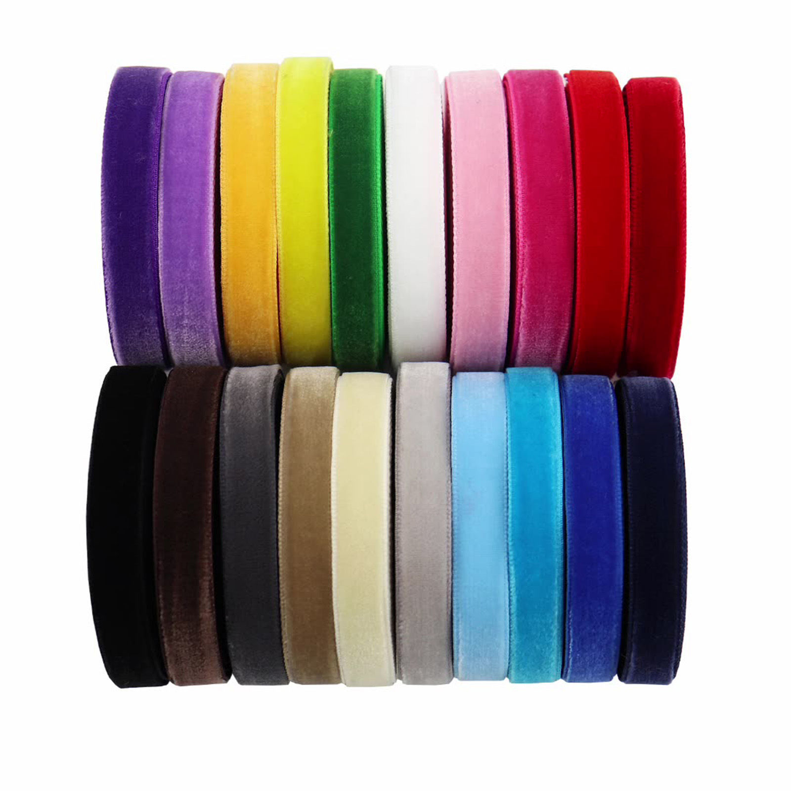 Picture of Velvet Ribbon DIY Wedding Party Gift Wrapping Sewing Craft Decoration Multicolor Flocking 10mm