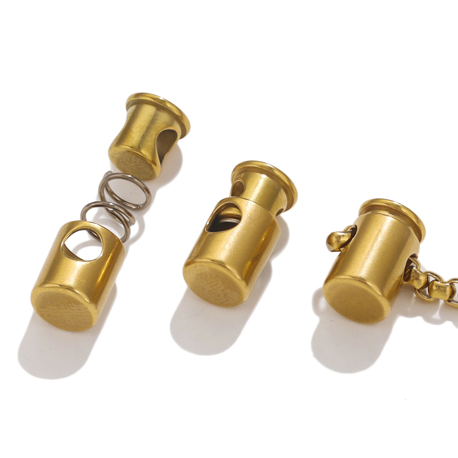 Picture of 304 Stainless Steel Buckle Fastener For Adjustable Mask Rope Accessory Cylinder 8.5mm x 6.8mm