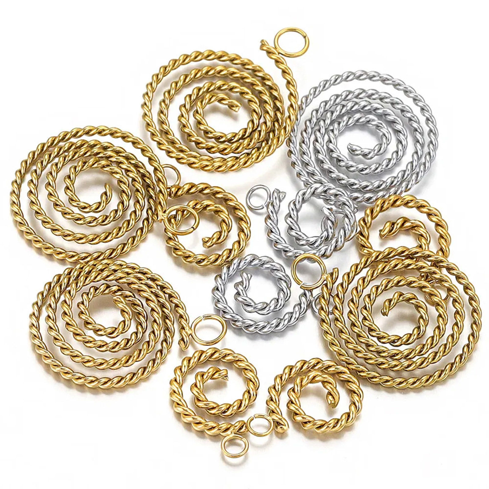 Bild von 2 Stück Umweltfreundlich 304 Edelstahl Charms Spiral
