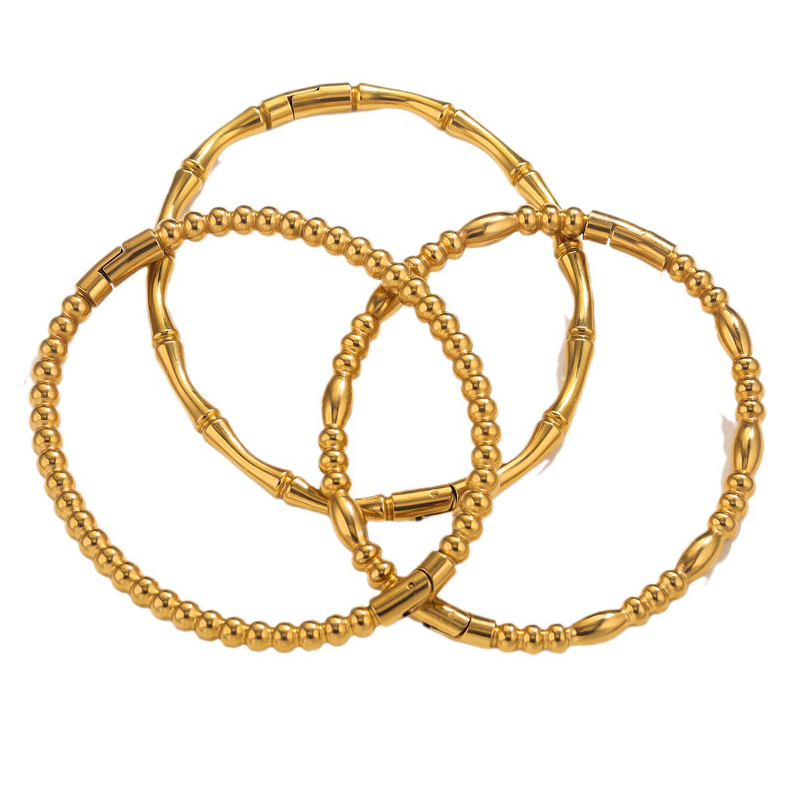 Picture of Eco-friendly Vacuum Plating 304 Stainless Steel Bangles Bracelets