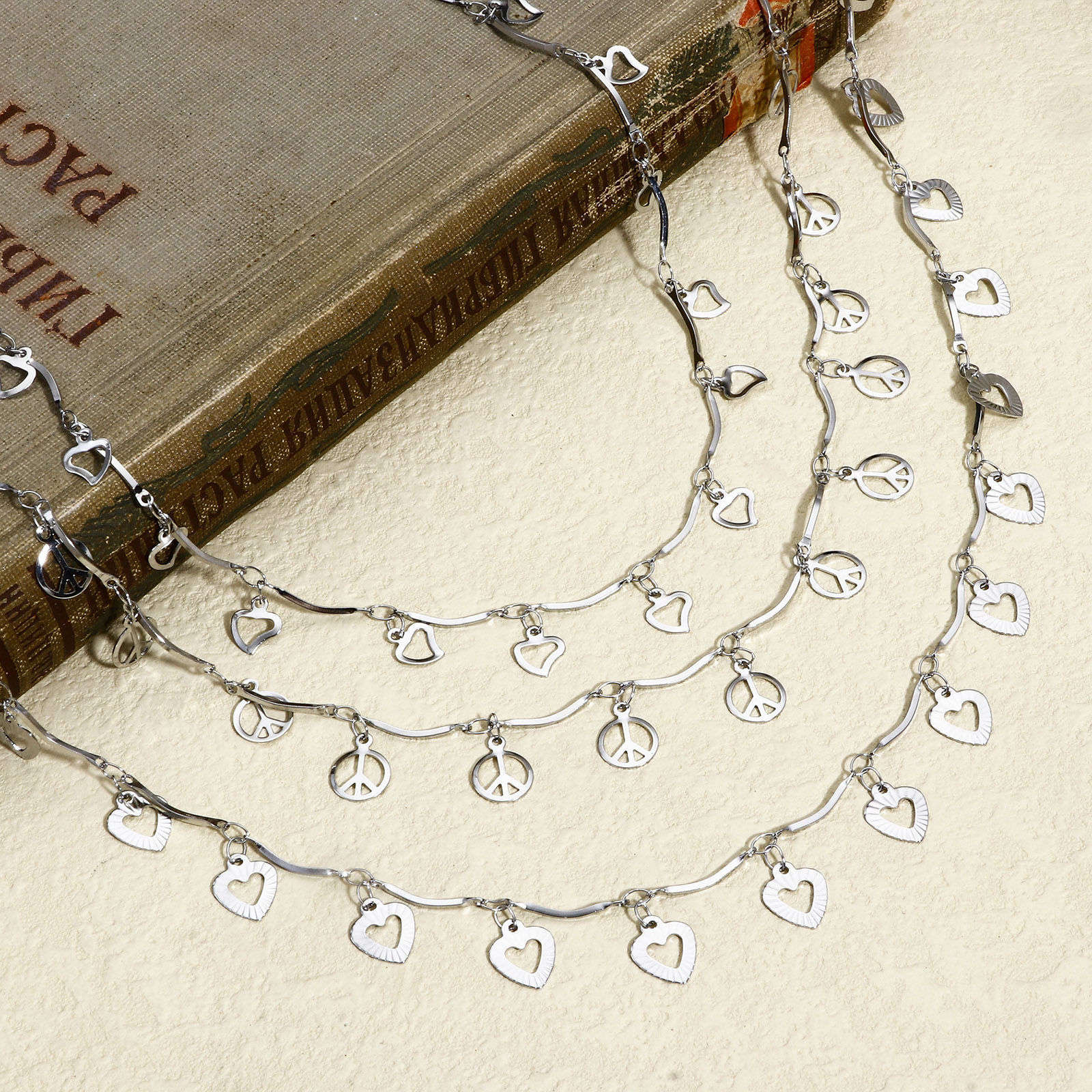 Picture of 304 Stainless Steel With Pendant Link Cable Chain For Handmade DIY Jewelry Making Findings Silver Tone 1.5mm