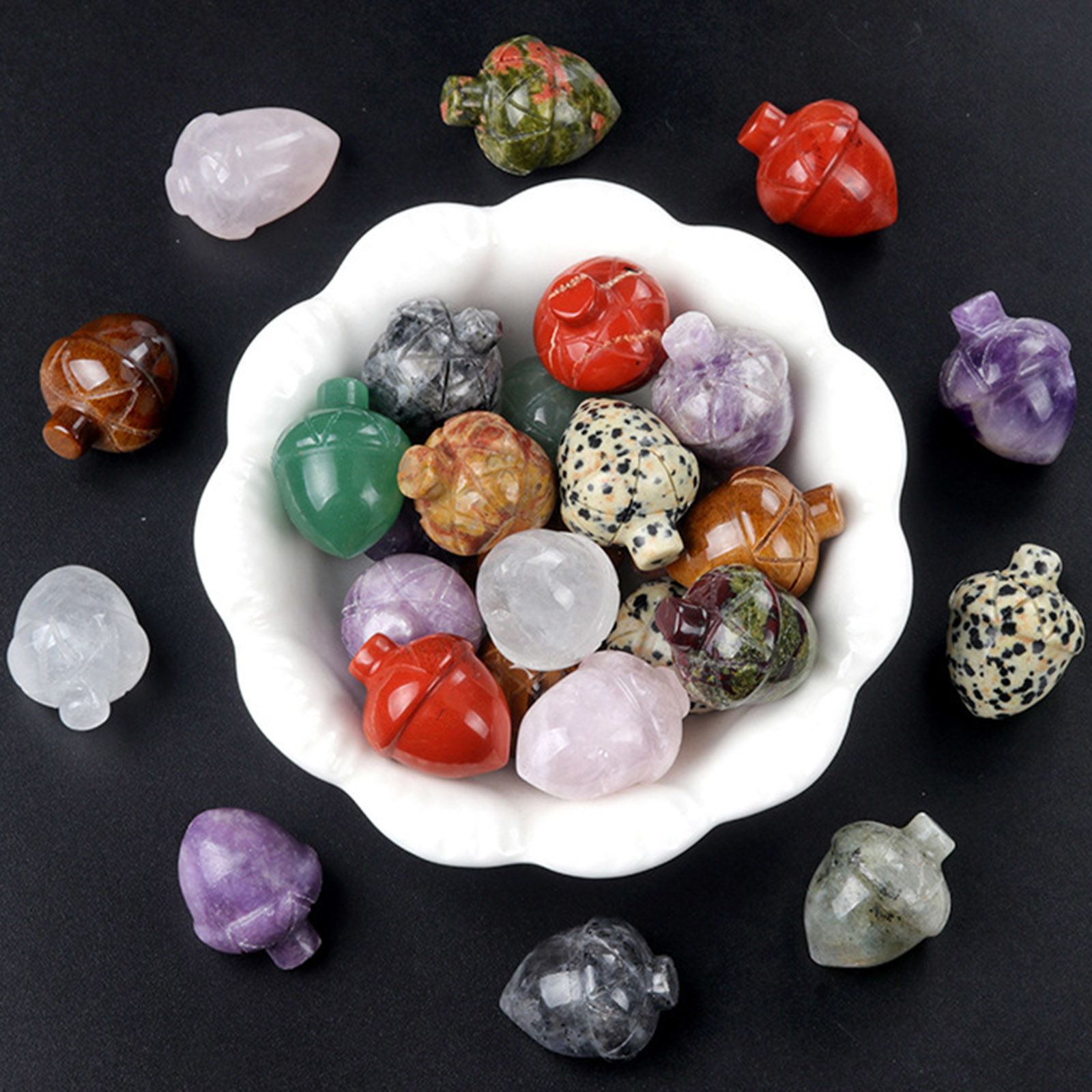 Immagine di 1 Pz Gemma ( Naturale ) Ornamenti Nocciola 26mm x 20mm